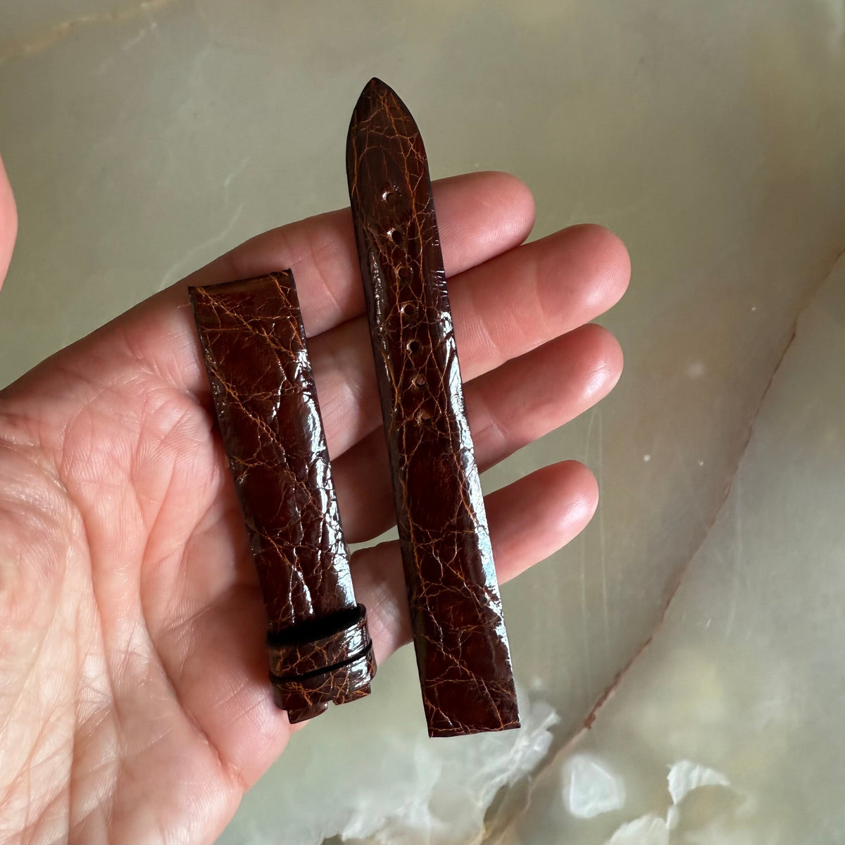 Authentic Breguet Brown Crocodile Watch Strap Band 16mm