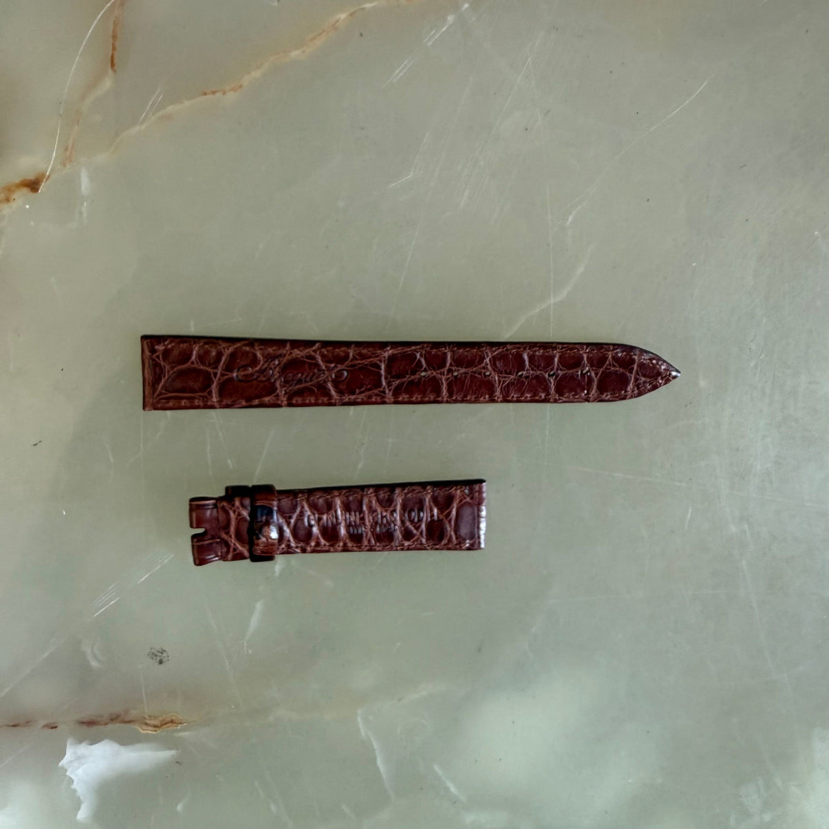 Authentic Breguet Brown Crocodile Watch Strap Band 16mm Stitched