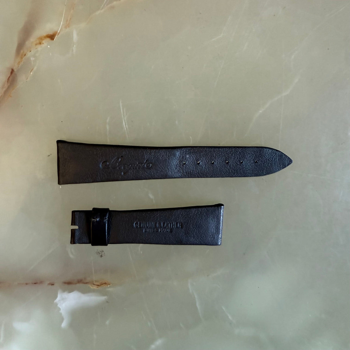 Authentic Breguet Brown Genuine Leather Watch Strap Band 21mm Padded & Stitched