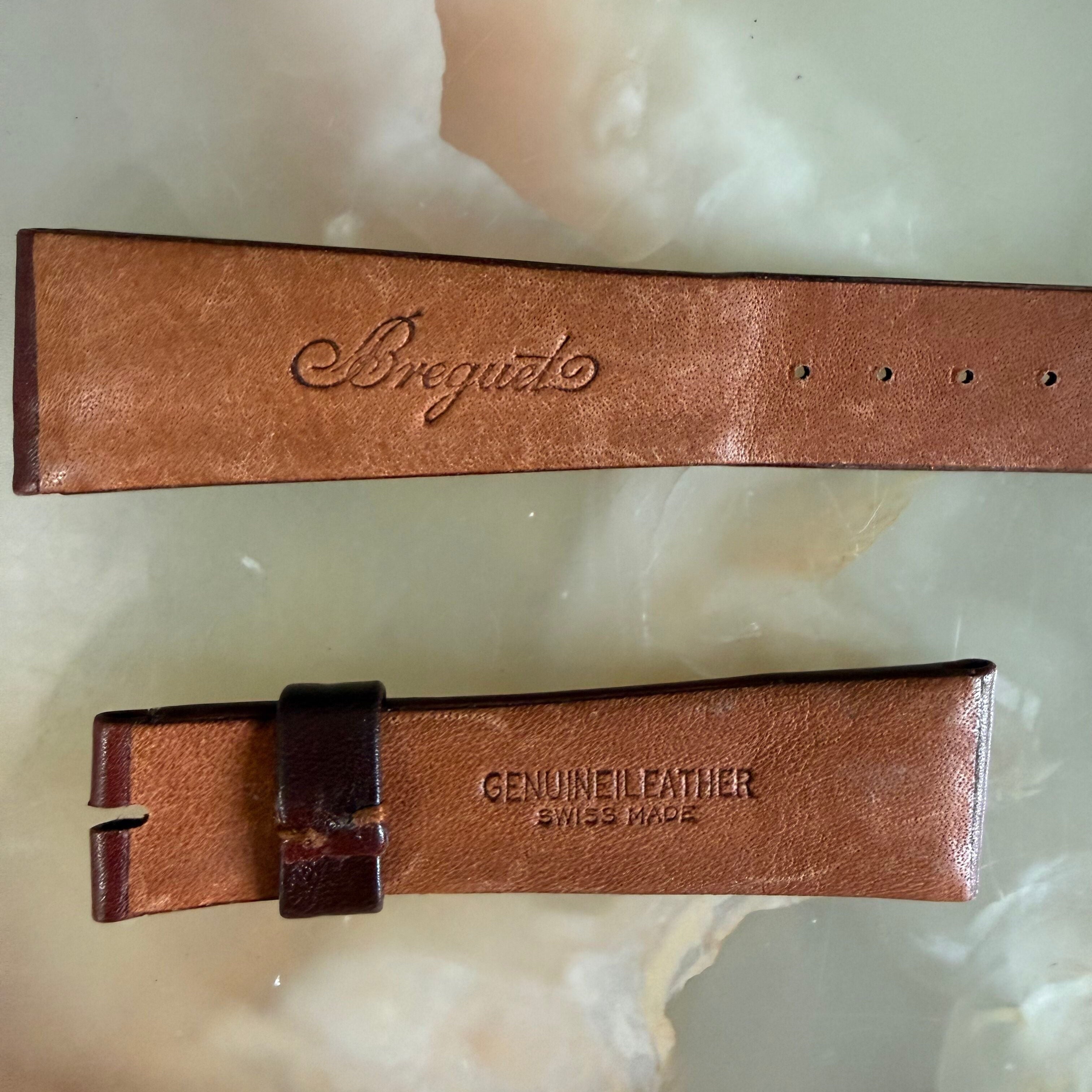 Authentic Breguet Brown Leather Watch Band Strap 21mm