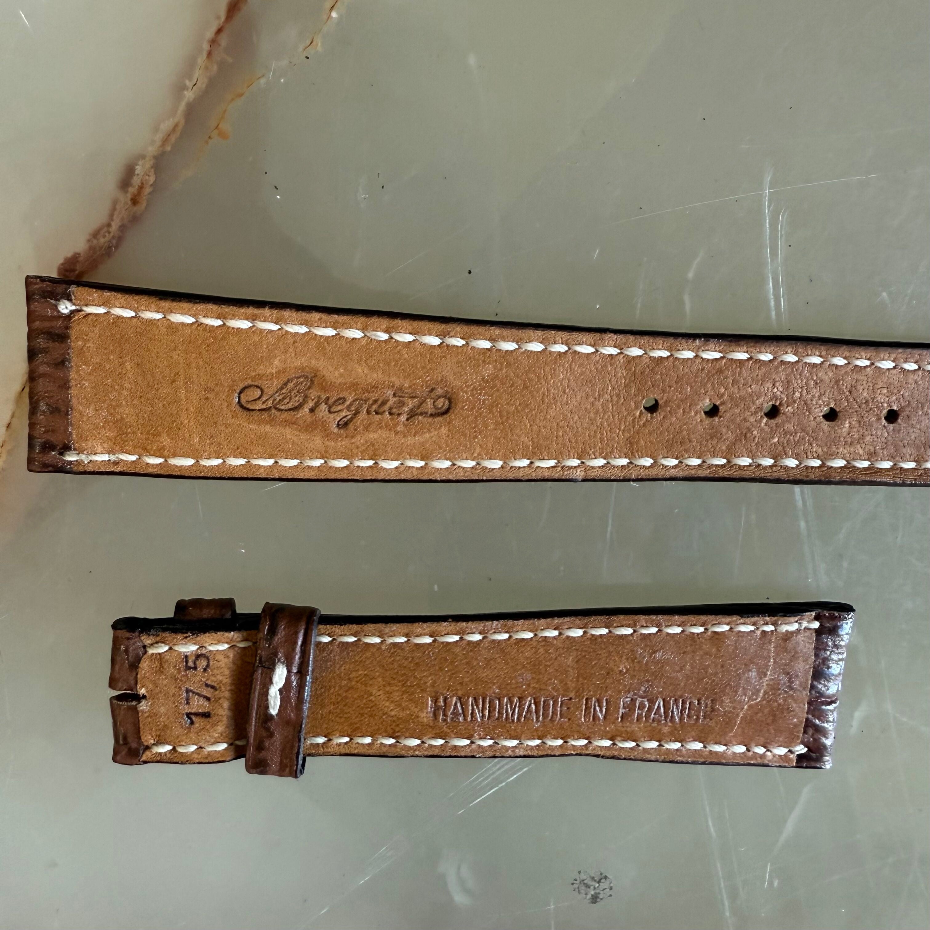 Authentic Breguet Brown Shark Watch Strap Band 17.5mm Padded & Stitched