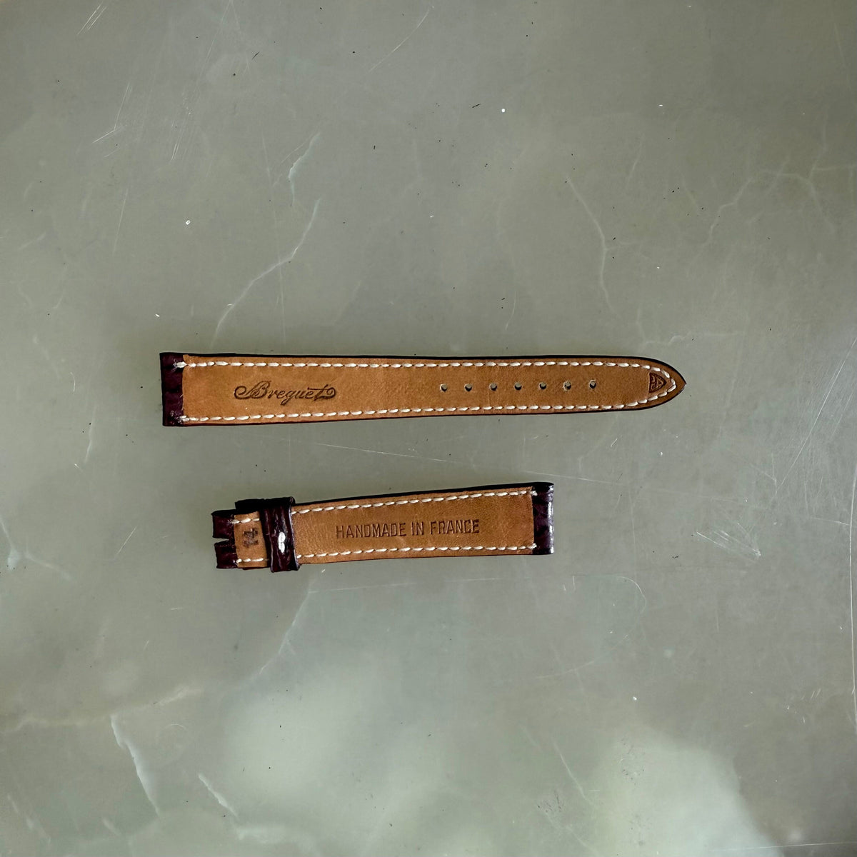 Authentic Breguet Burgundy Shark Watch Strap Band 14.5mm Padded & Stitched