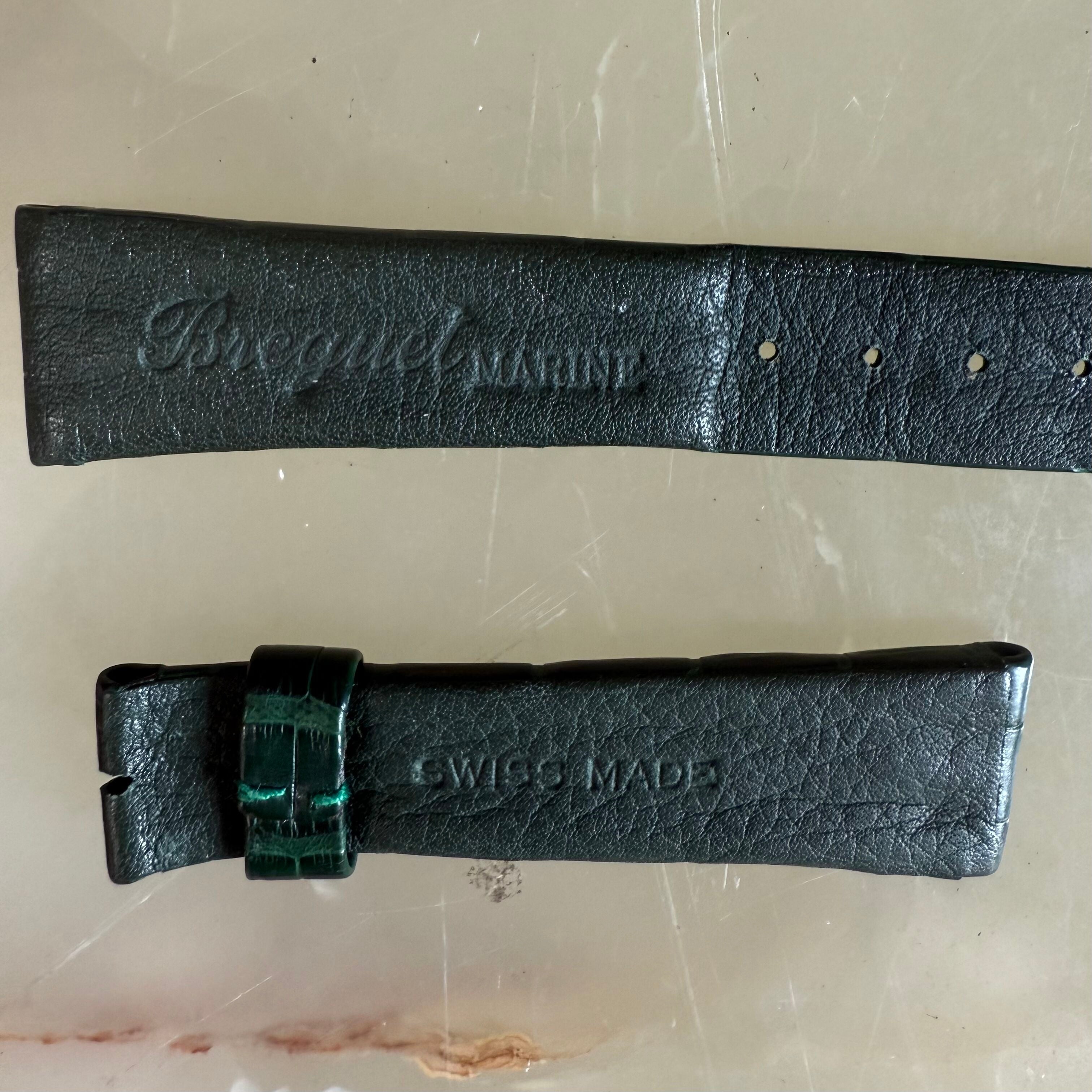 Authentic Breguet Green Alligator Watch Strap Band 20mm Padded & Stitched
