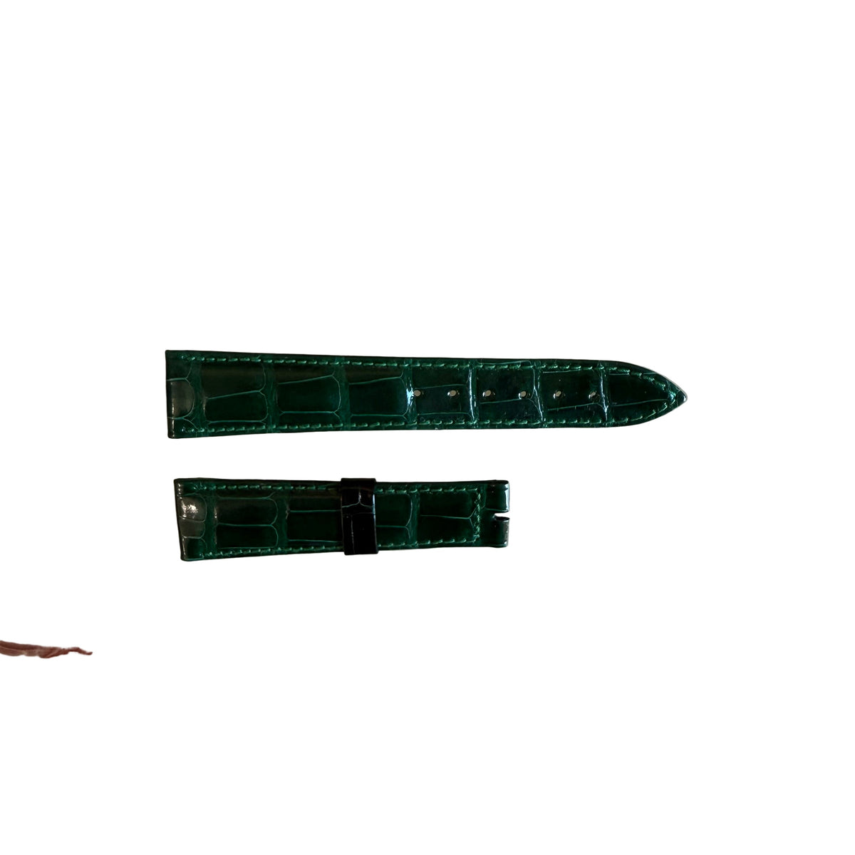Authentic Breguet Green Crocodile Watch Strap Band 19mm Padded & Stitched