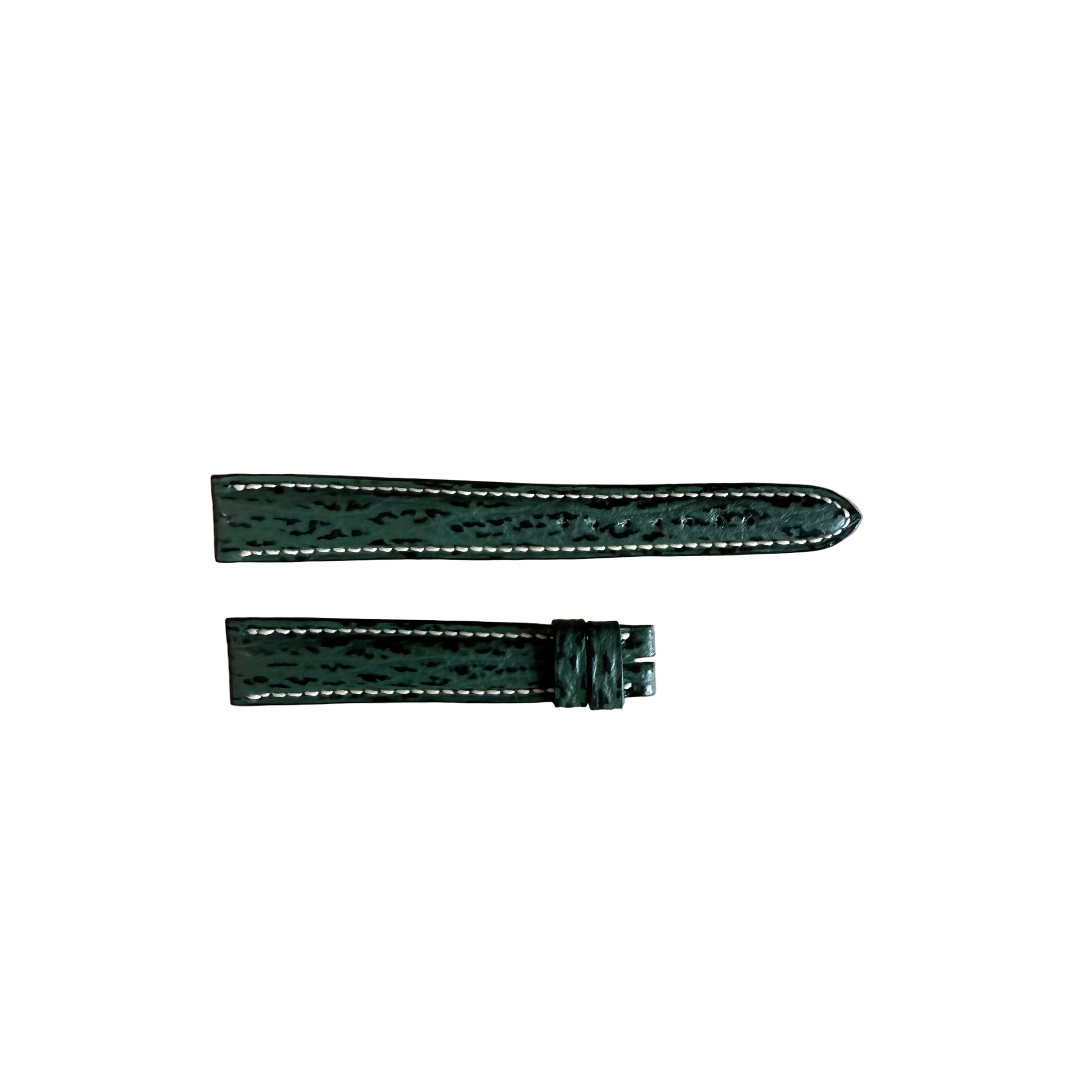 Authentic Breguet Green Shark Watch Strap Band 15mm Padded & Stitched