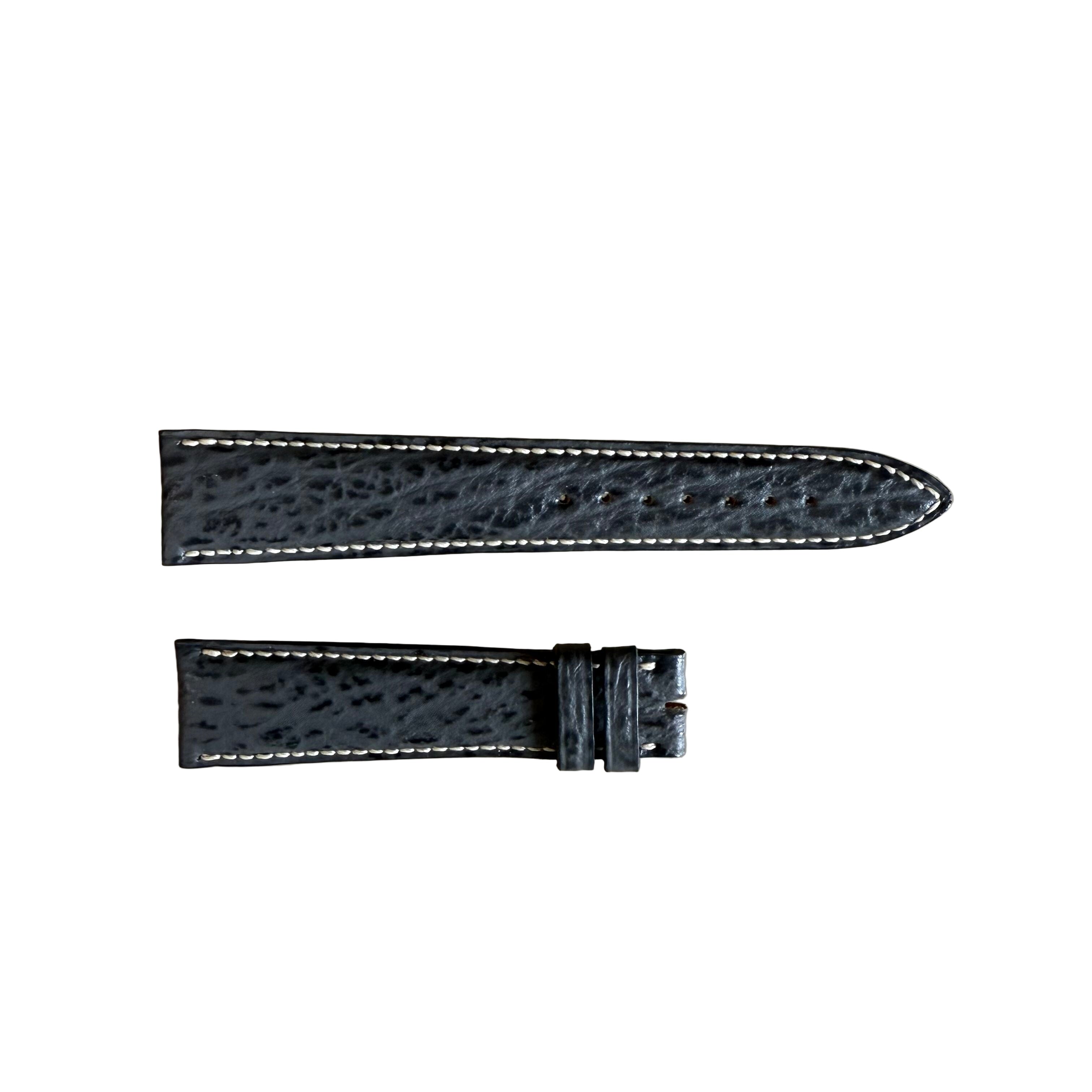 Authentic Breguet Grey Shark Watch Strap Band 19mm Padded & Stitched