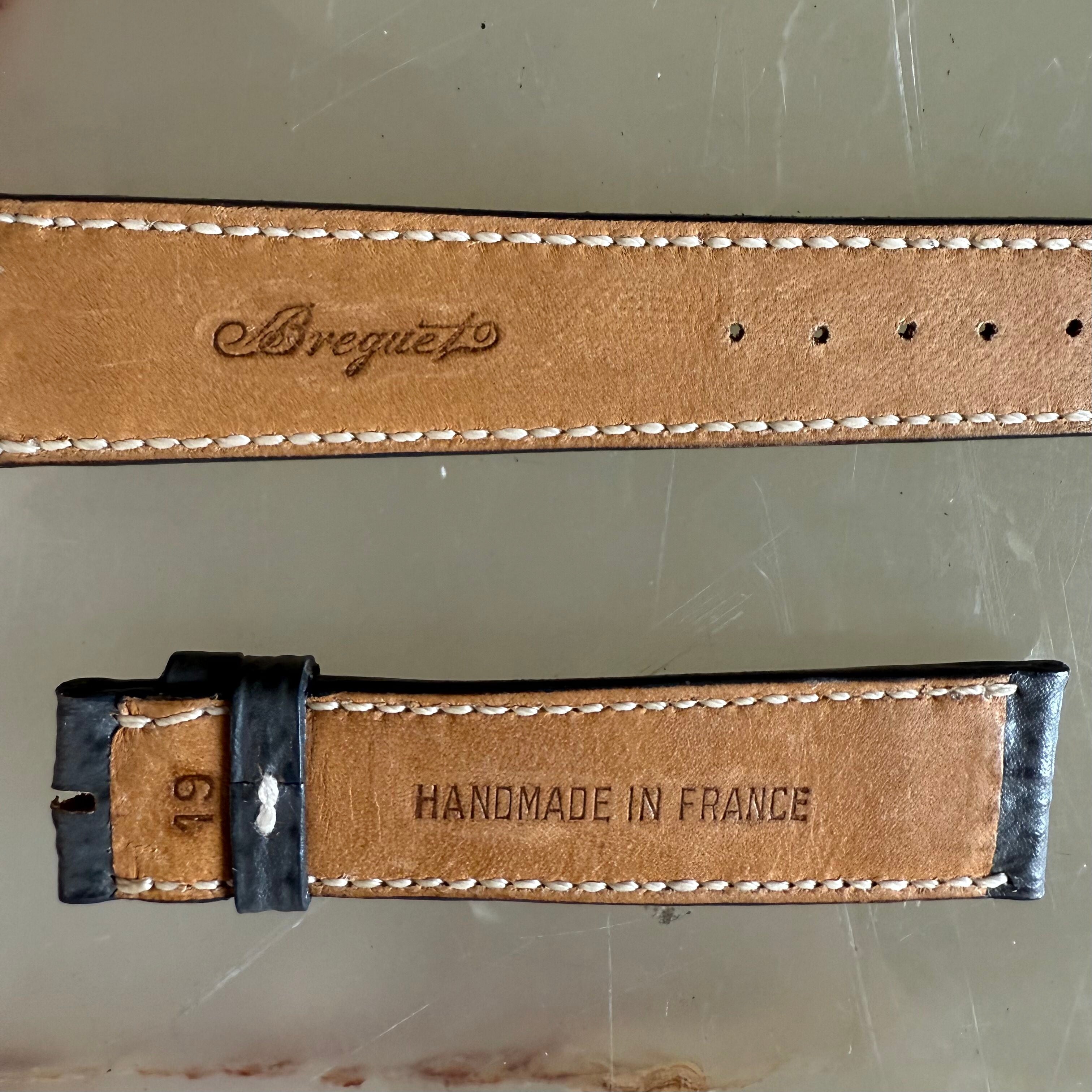 Authentic Breguet Grey Shark Watch Strap Band 19mm Padded & Stitched