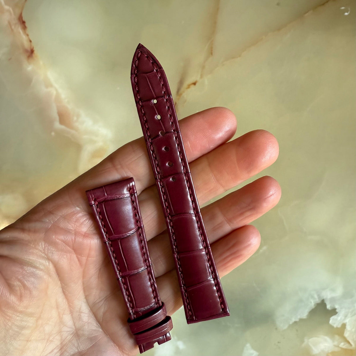Authentic Breguet Red Alligator Watch Strap Band 18mm