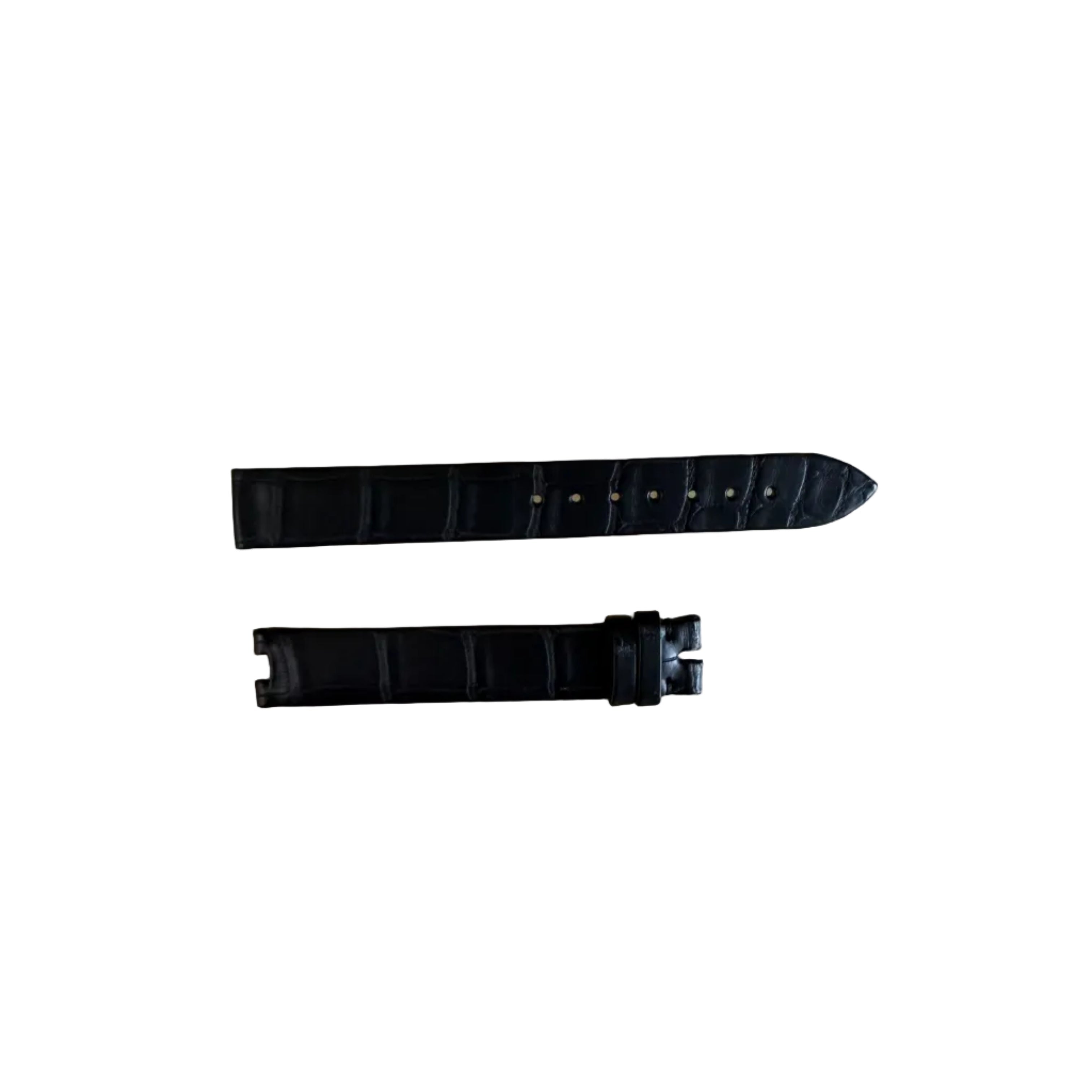 Authentic Breguet Reine De Naples Black Alligator Matte Watch Band Strap 14mm