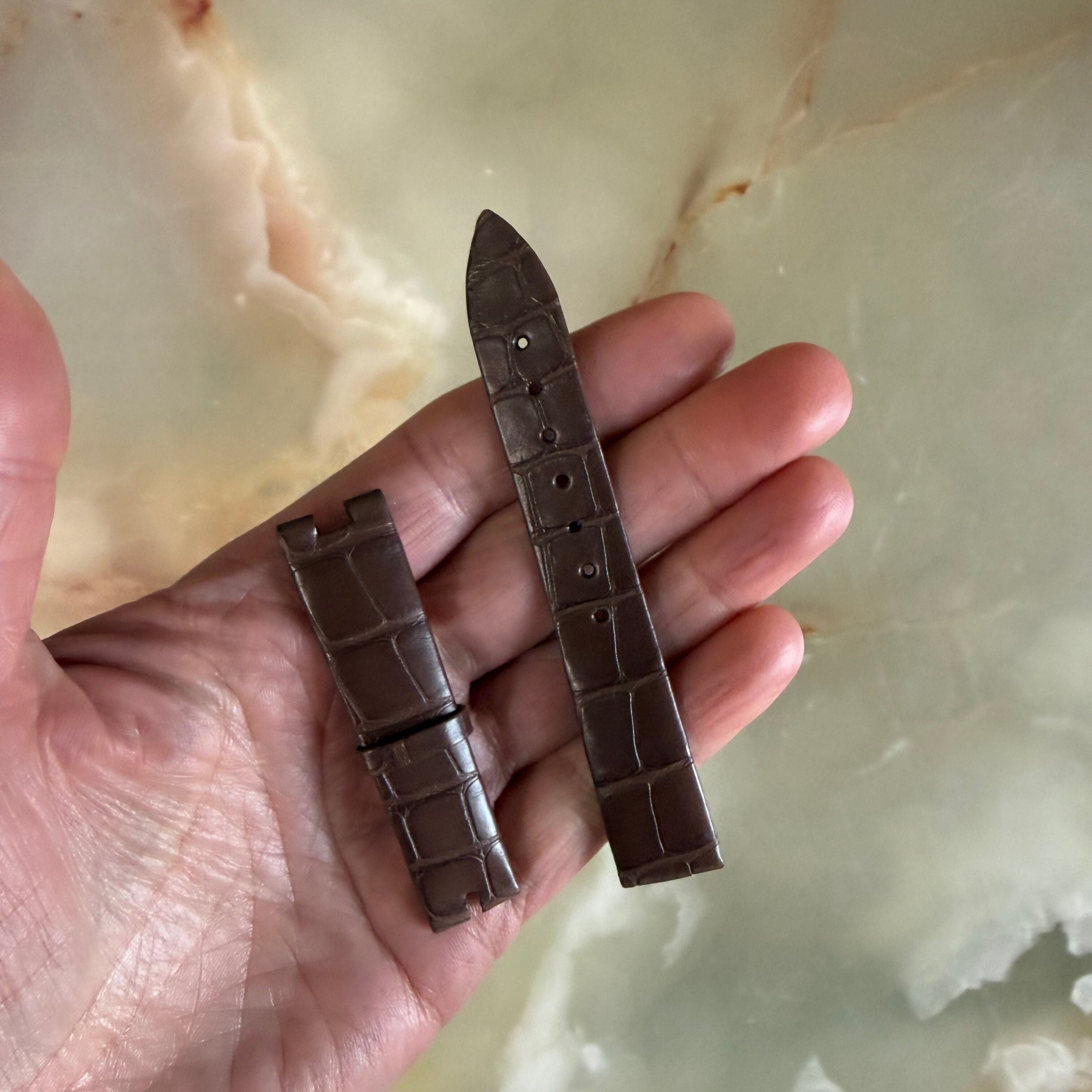 Authentic Breguet Reine De Naples Brown Alligator Watch Band Strap 16mm
