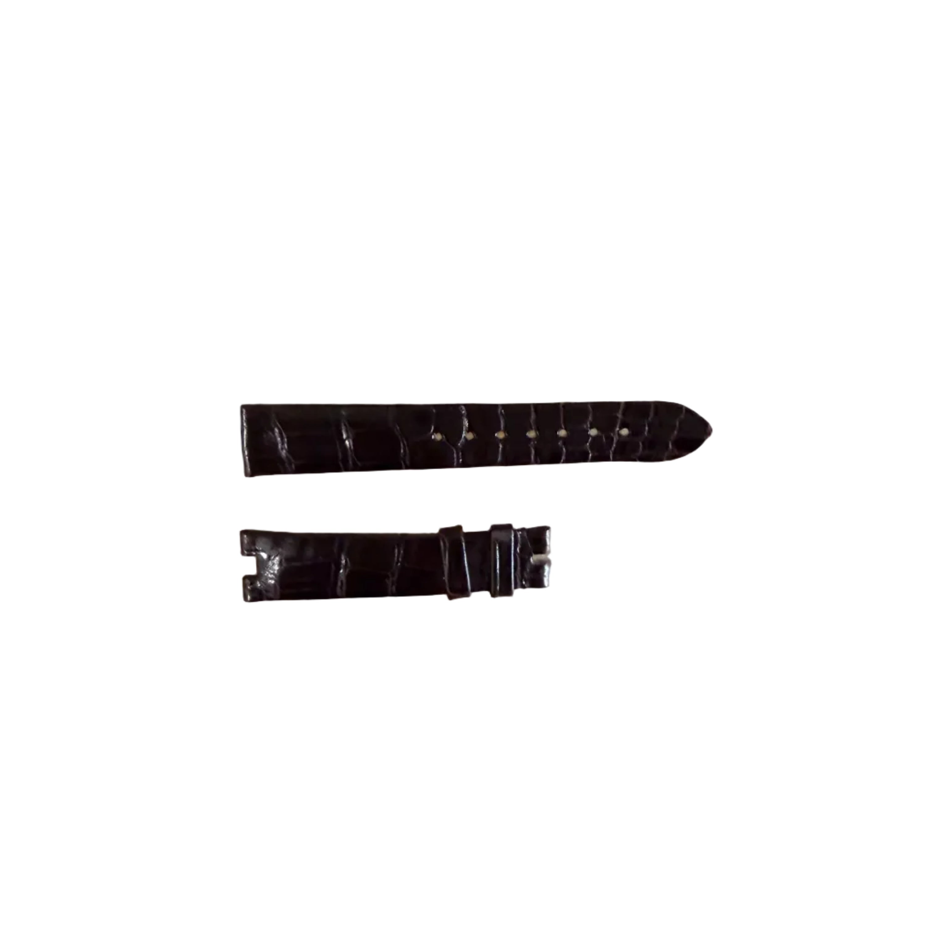 Authentic Breguet Reine De Naples Dark Brown Alligator Shiny Watch Band Strap