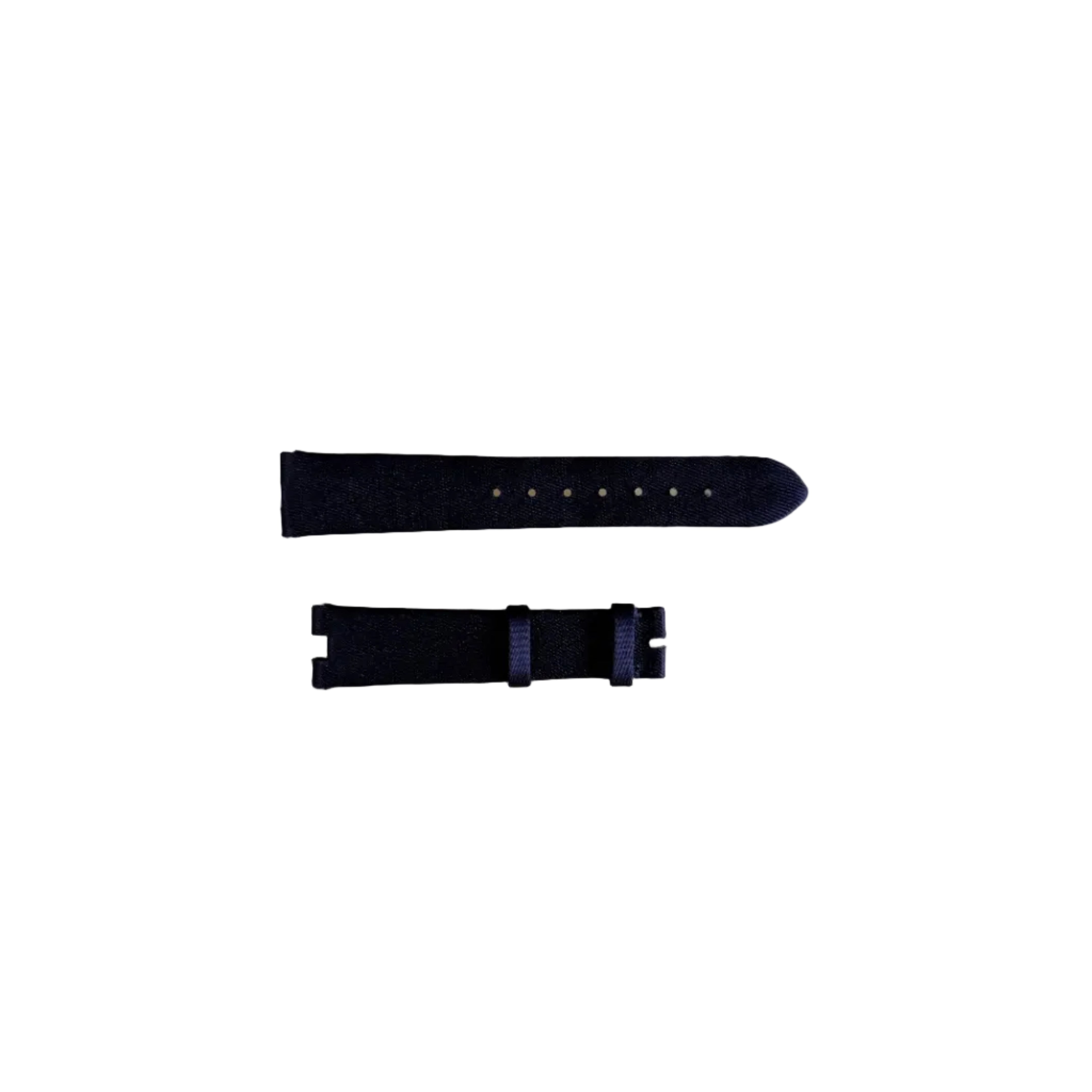 Authentic Breguet Reine De Naples Navy Blue Satin Leather Watch Band Strap 16mm
