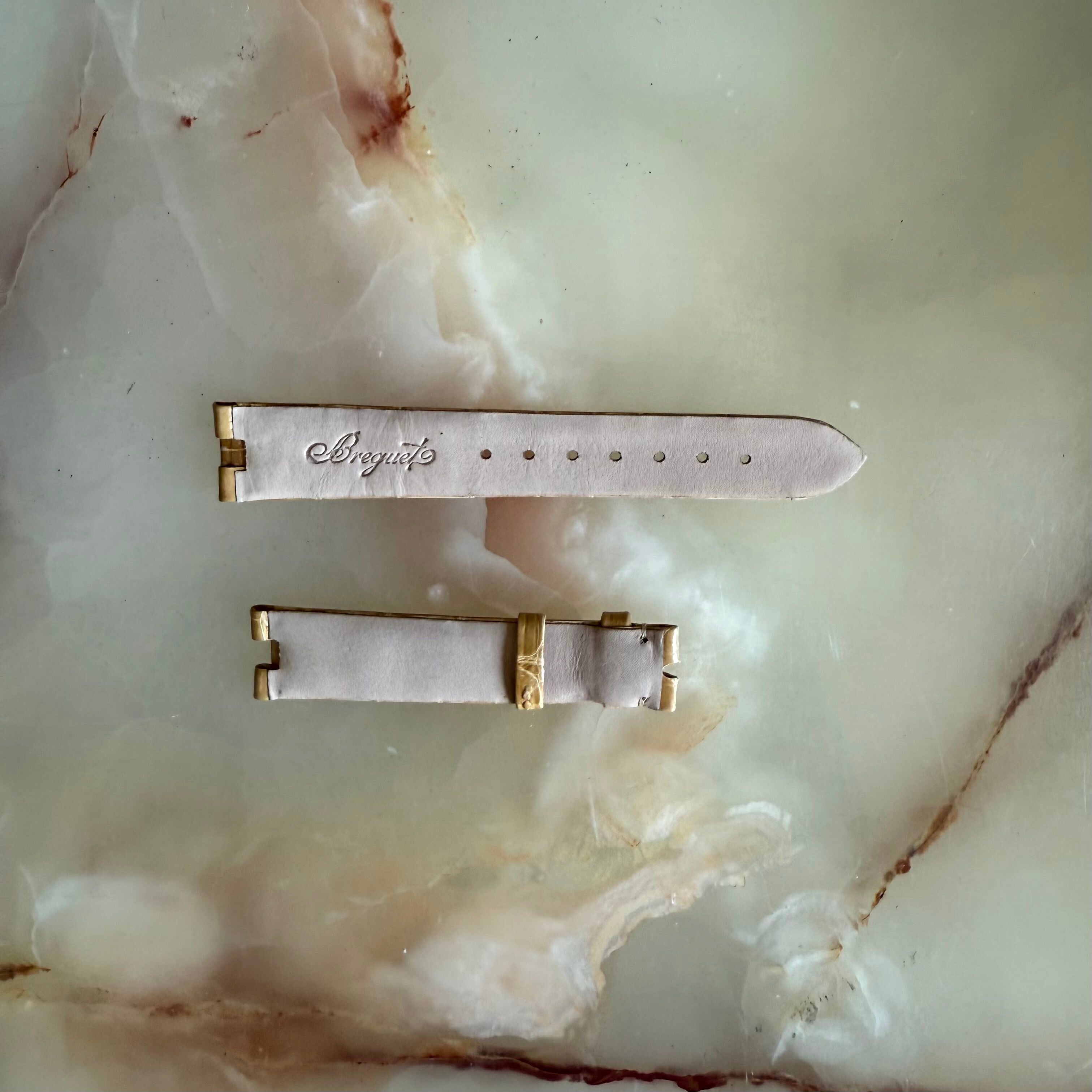 Authentic Breguet Reine de Naples Beige Crocodile Watch Strap Band 16mm