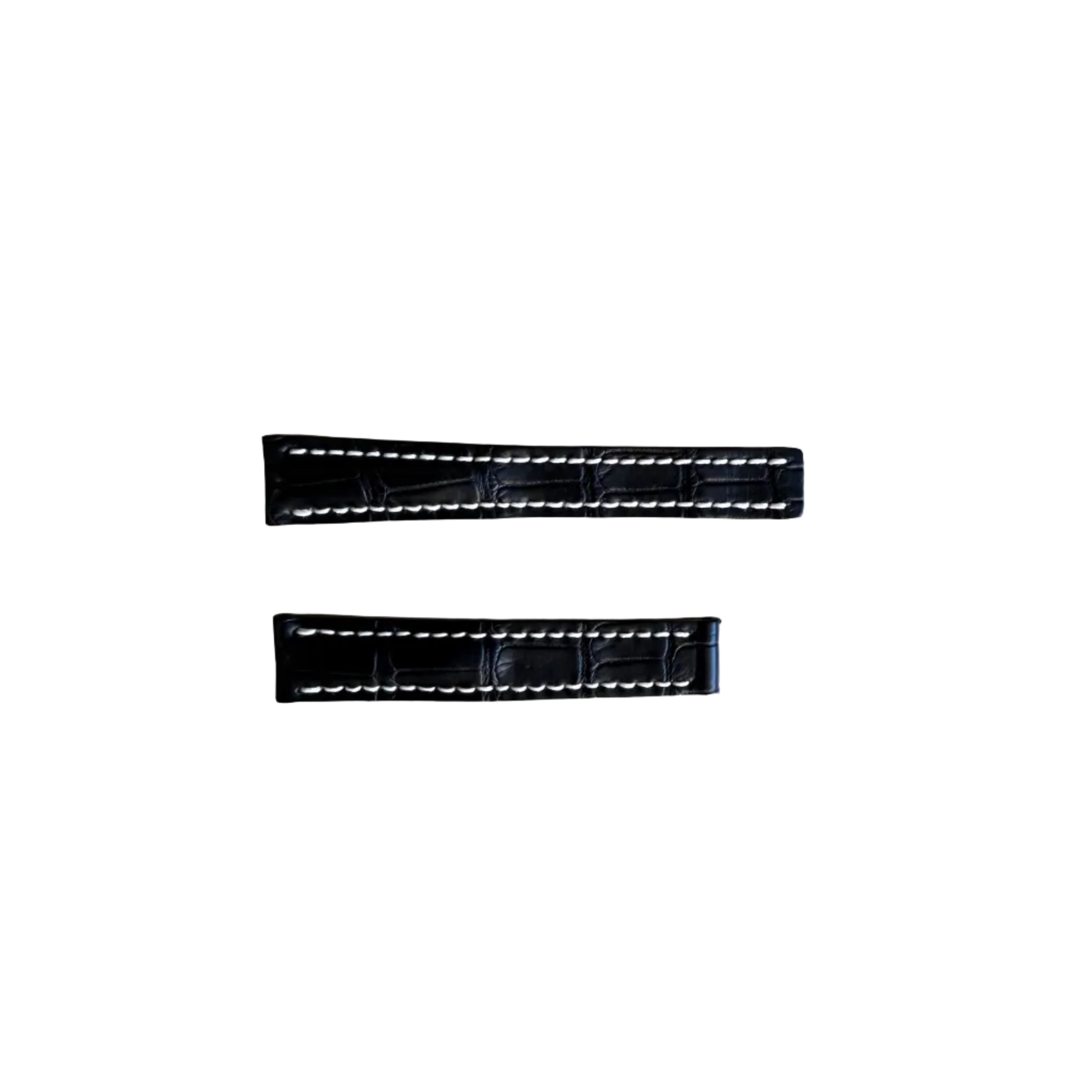 Authentic Breitling Black Alligator Watch Strap Band 16mm 780P