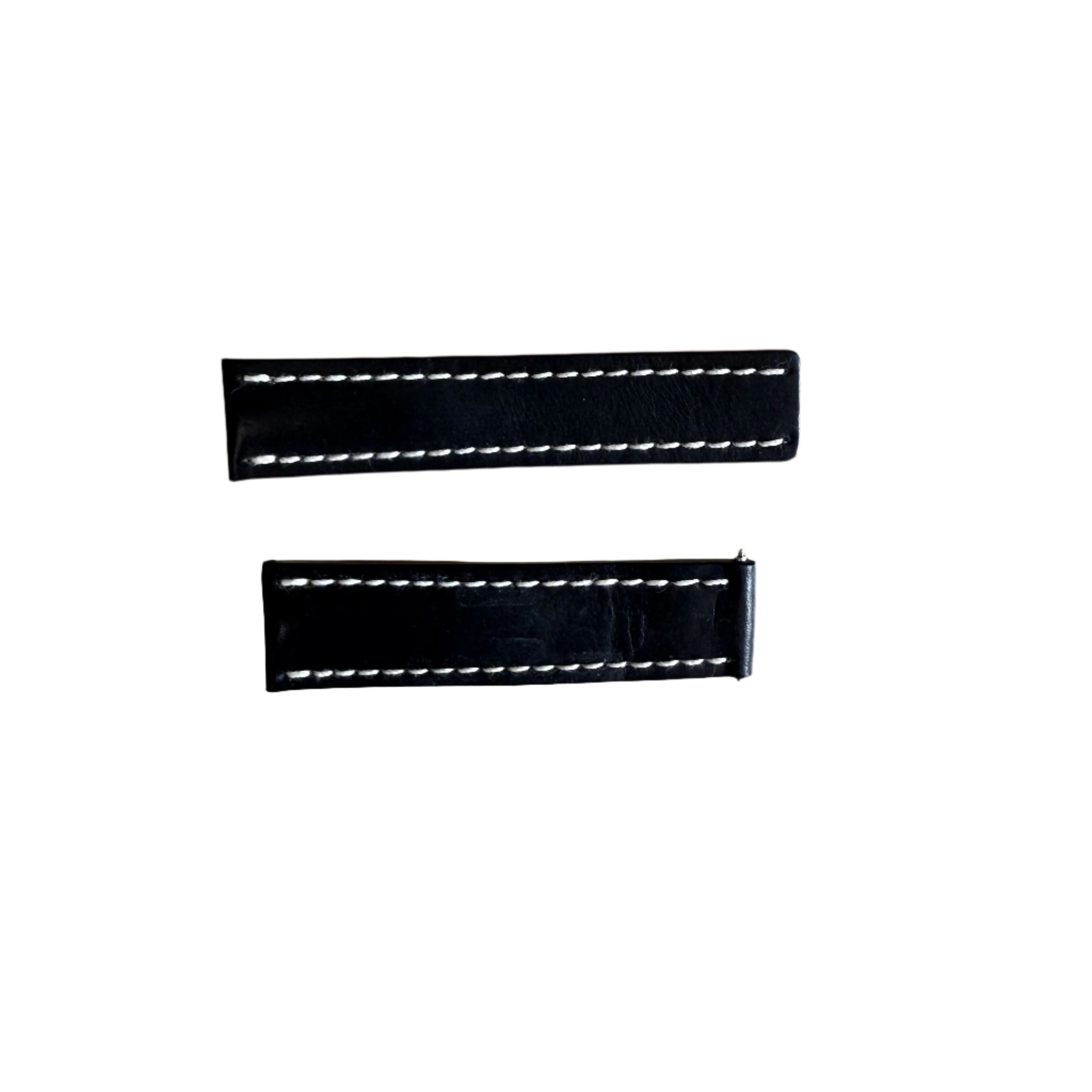 Authentic Breitling Black Calfskin 20mm Watch Strap Band 467X