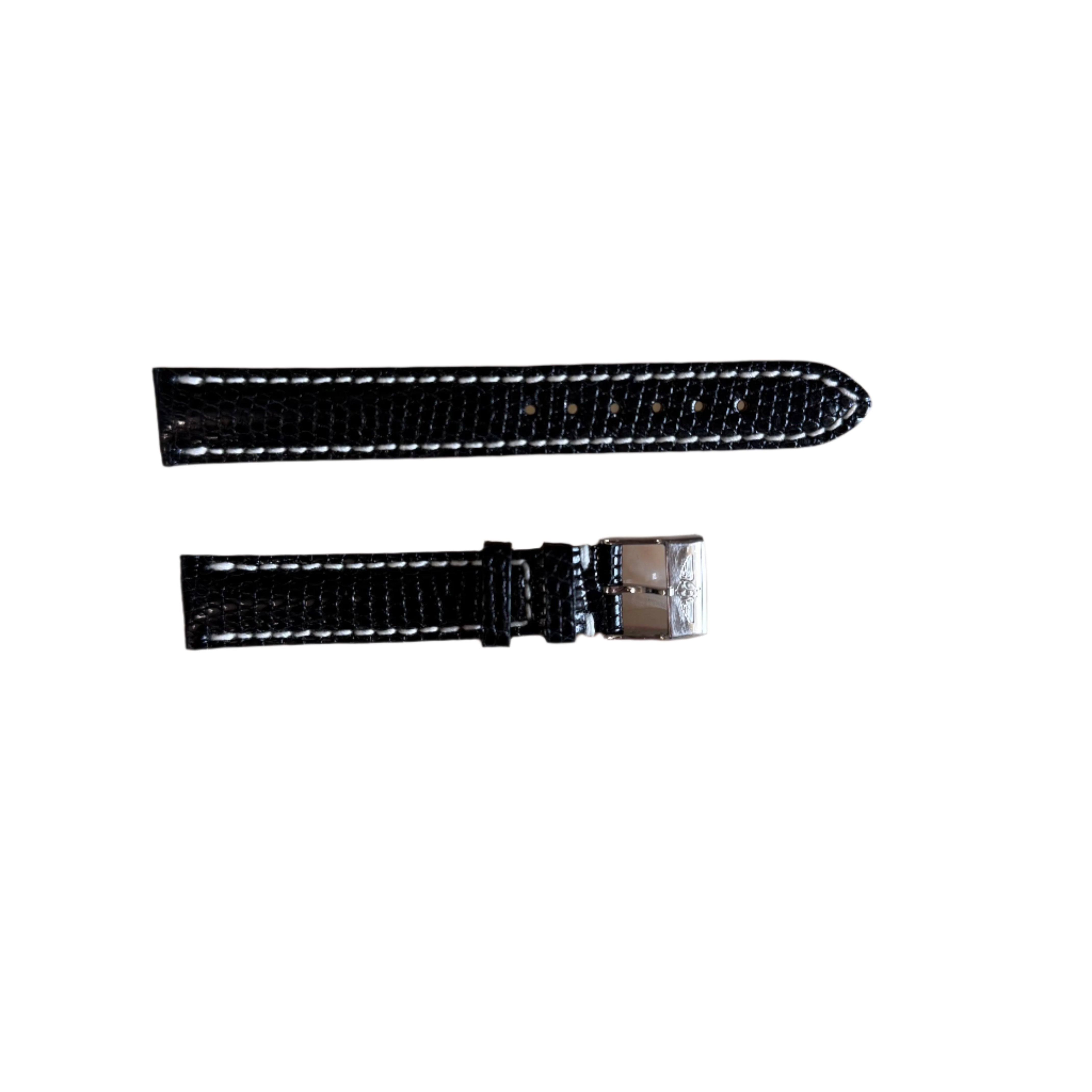 Authentic Breitling Black Lizard Watch Strap Band  110Z 15mm with Buckle