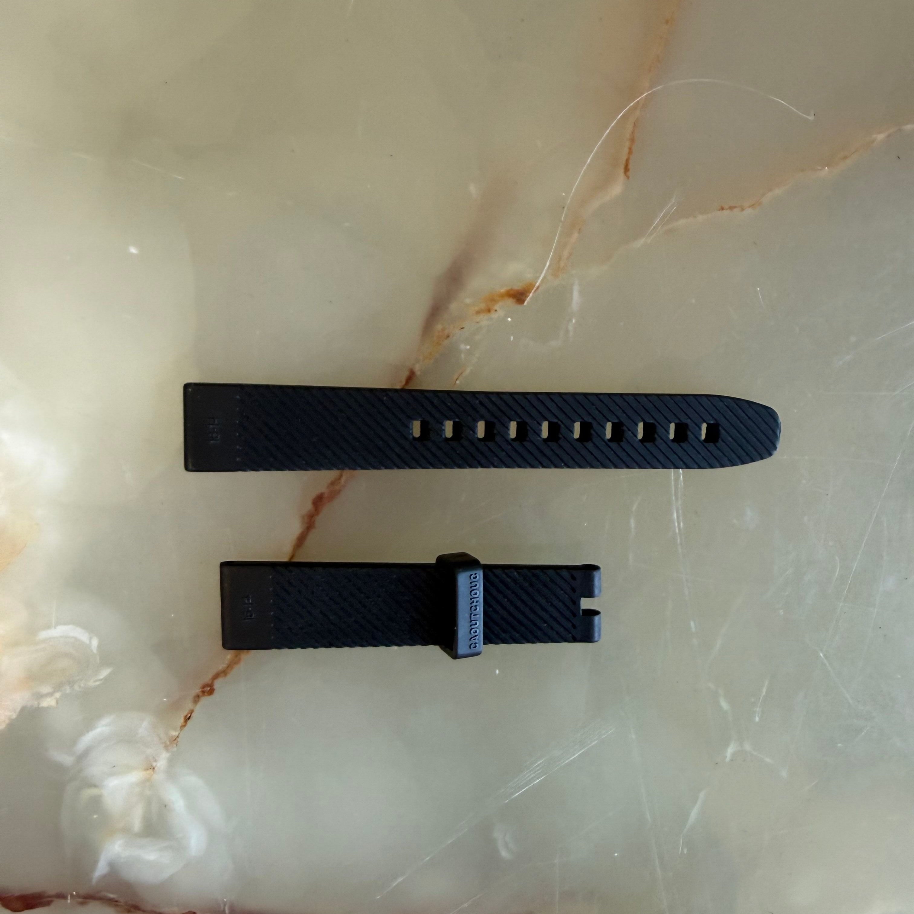 Authentic Breitling Black Rubber Watch Strap Band 16mm