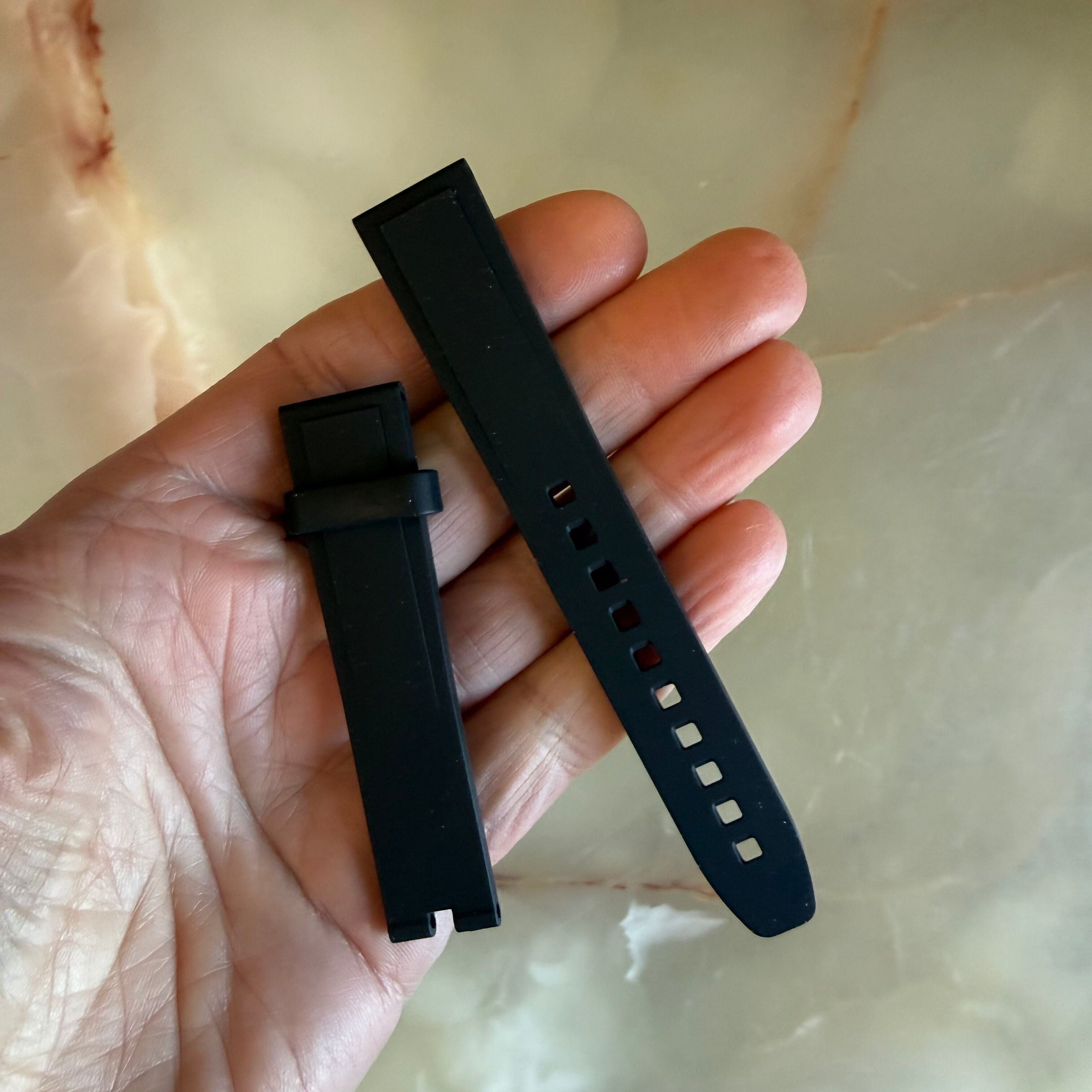 Authentic Breitling Black Rubber Watch Strap Band 16mm 133S