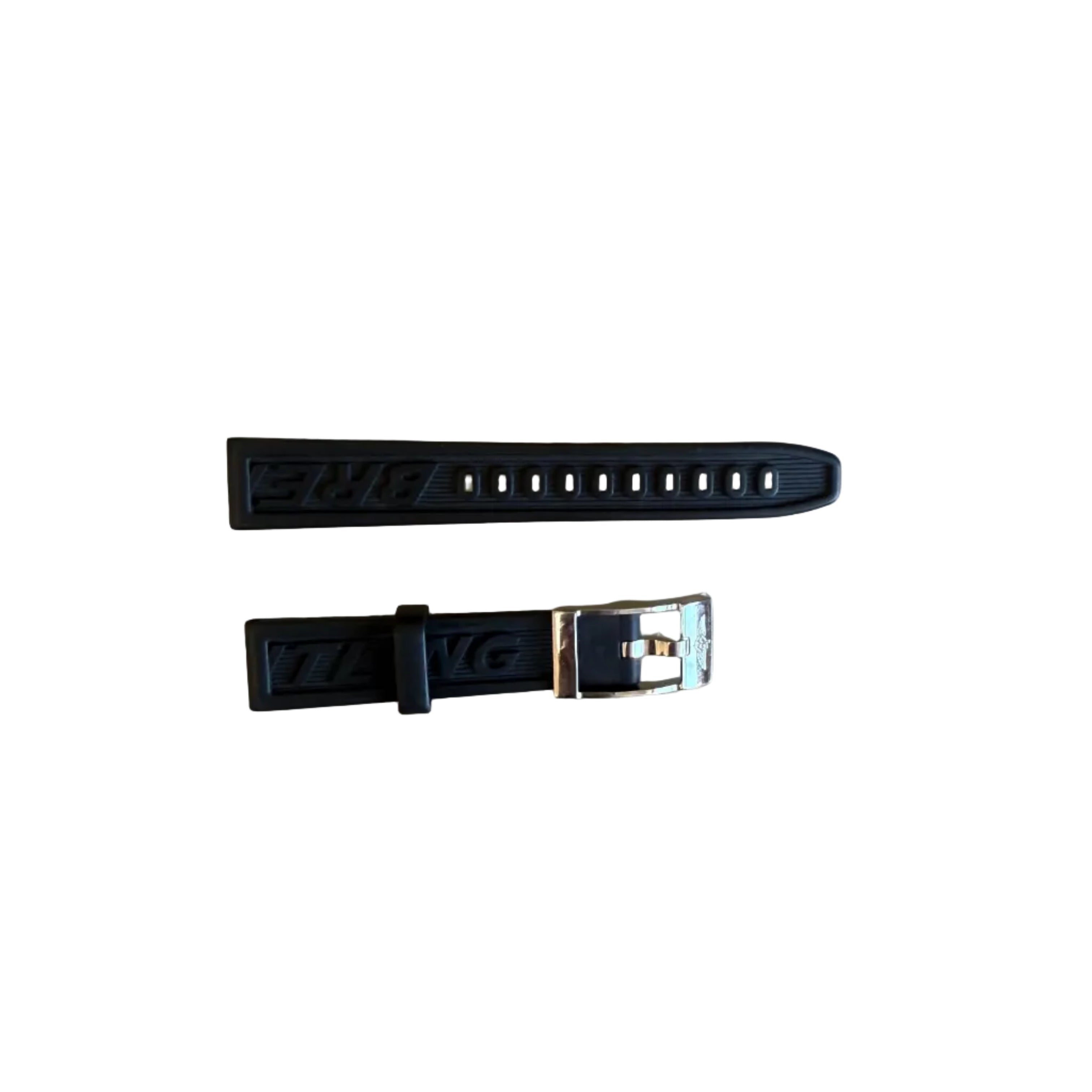 Authentic Breitling Black Rubber Watch Strap Band 16mm w Buckle