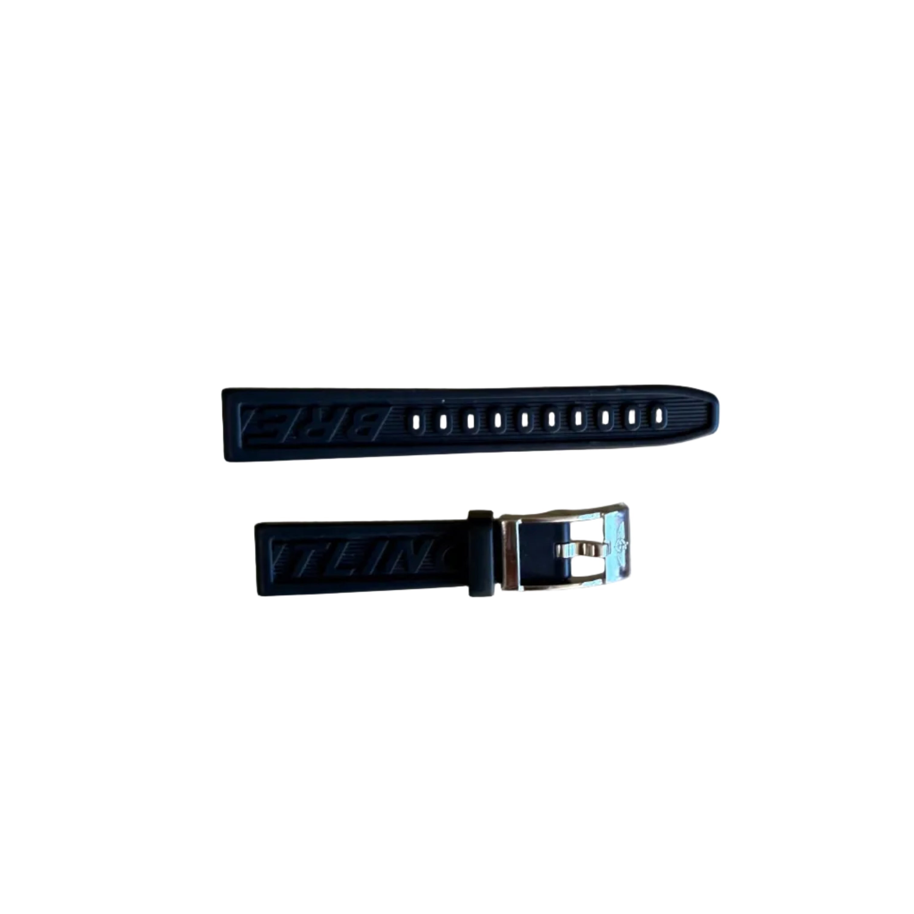 Authentic Breitling Blue Rubber Watch Strap Band 16mm w Buckle
