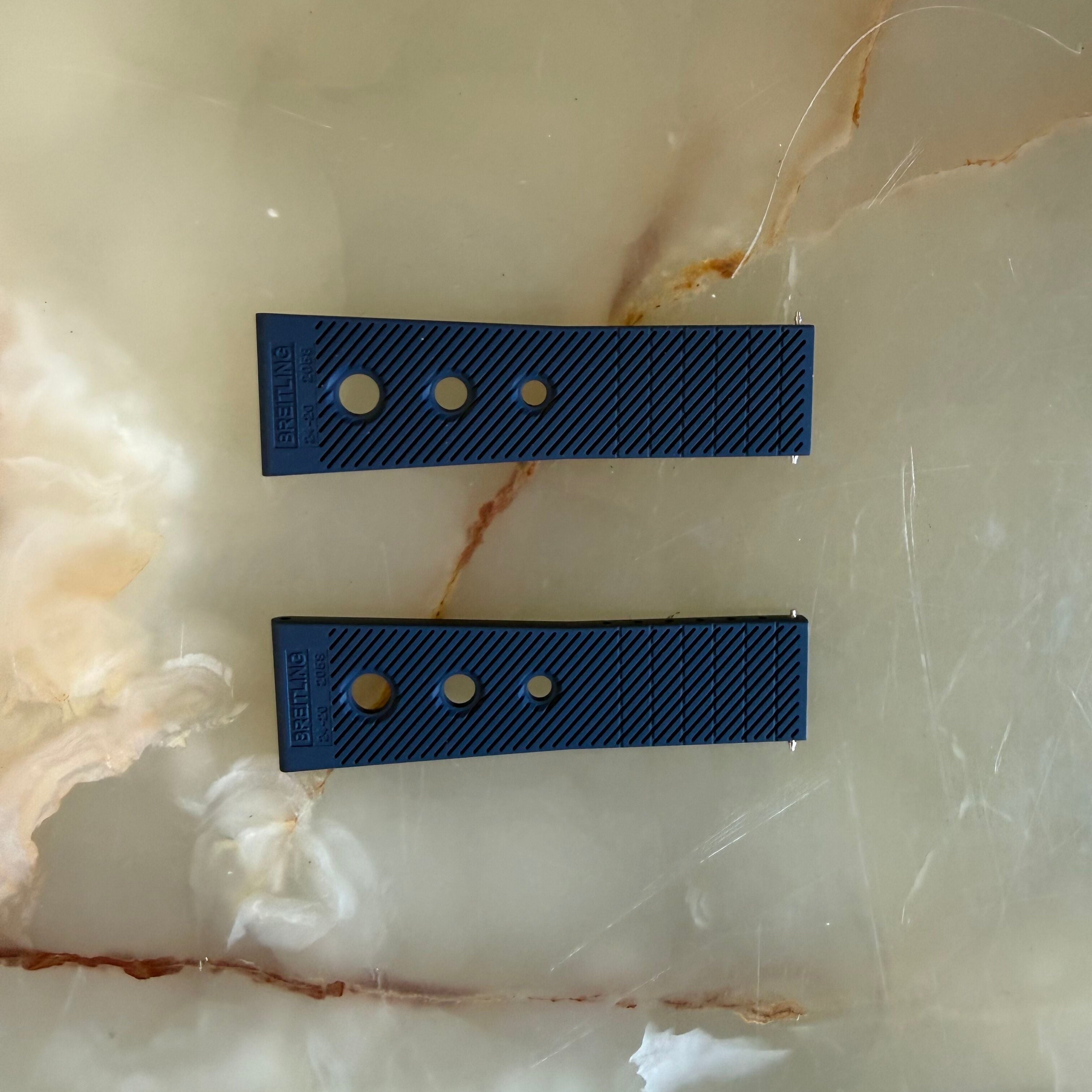 Authentic Breitling Blue Rubber Watch Strap Band 24mm 205S