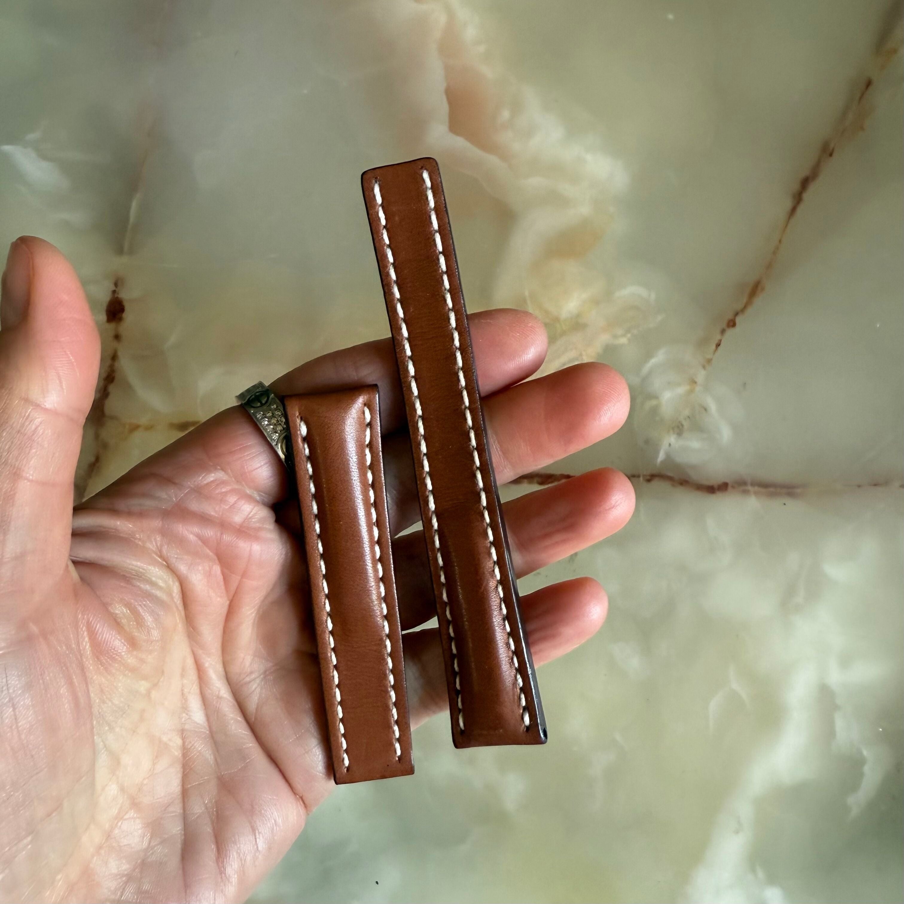 Authentic Breitling Brown Calfskin Watch Strap Band 18mm 413X