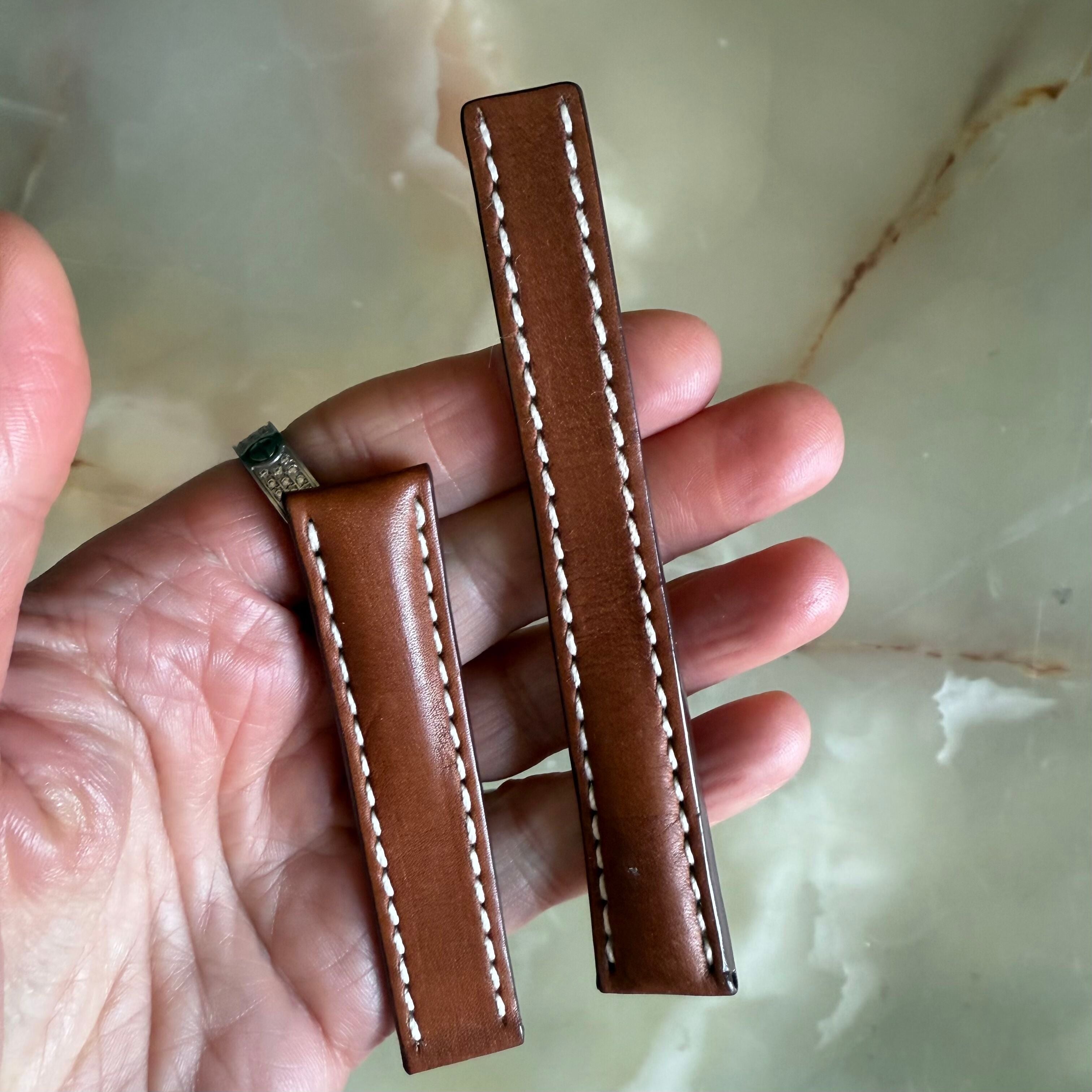 Authentic Breitling Brown Calfskin Watch Strap Band 413X 18mm