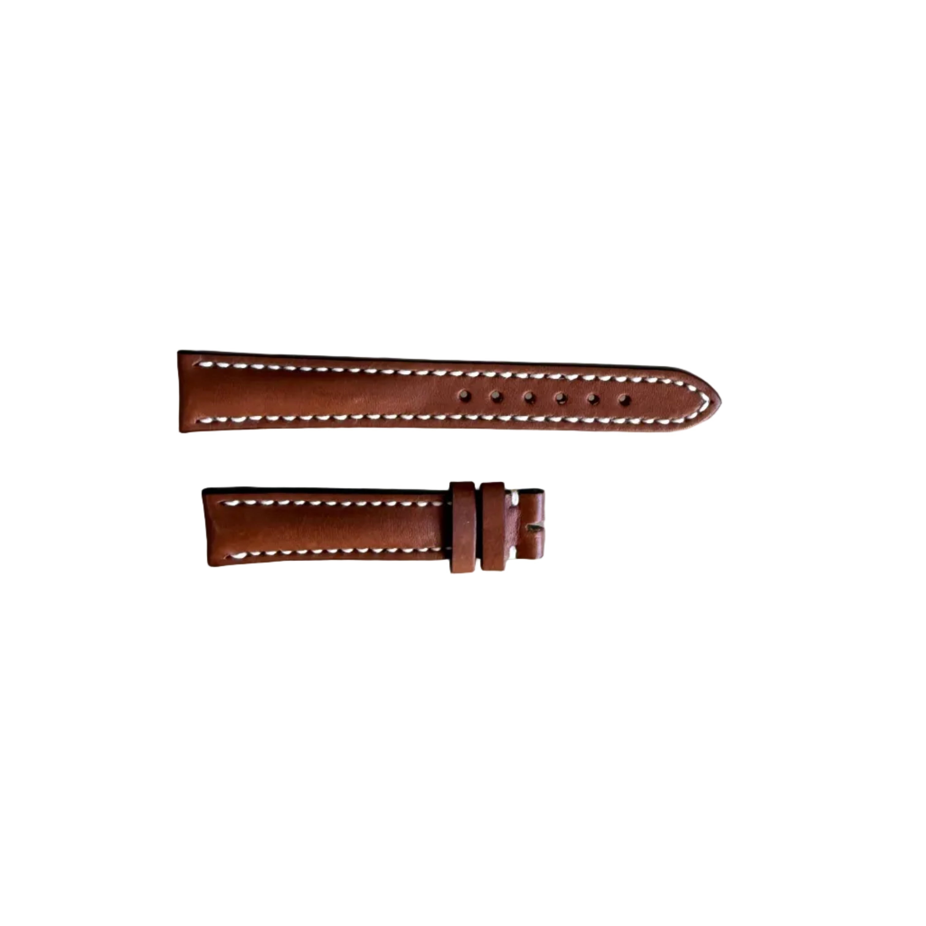 Authentic Breitling Brown Leather Padded & Stitched Watch Strap Band 16mm 406X