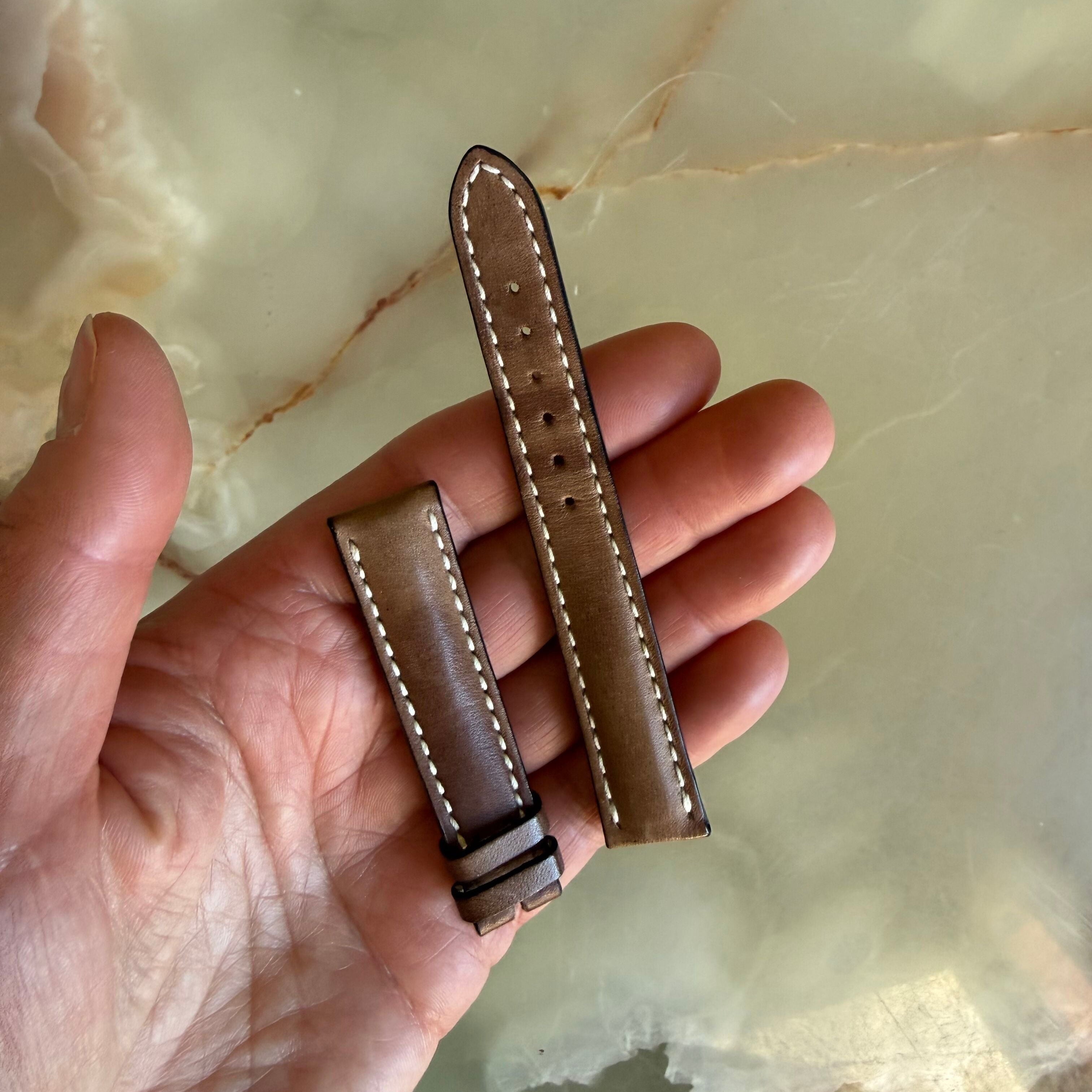 Authentic Breitling Brown Leather Padded & Stitched Watch Strap Band 16mm 410X