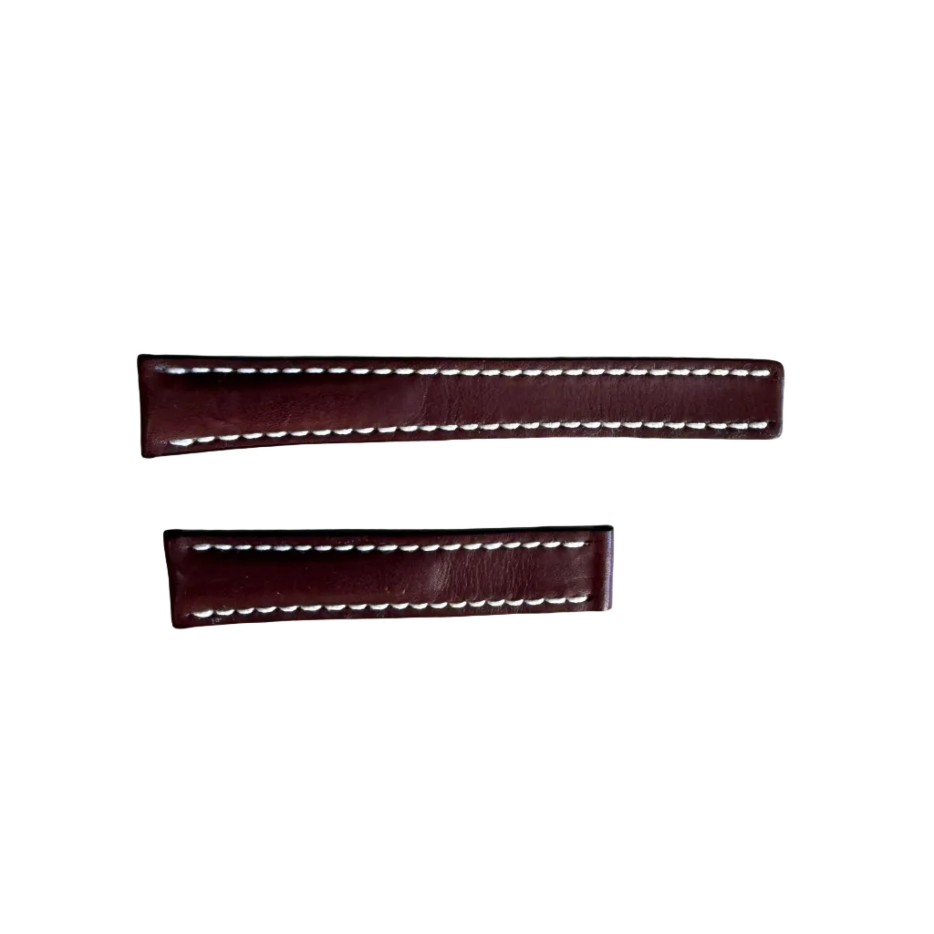 Authentic Breitling Brown Leather Padded & Stitched Watch Strap Band 18mm 417X