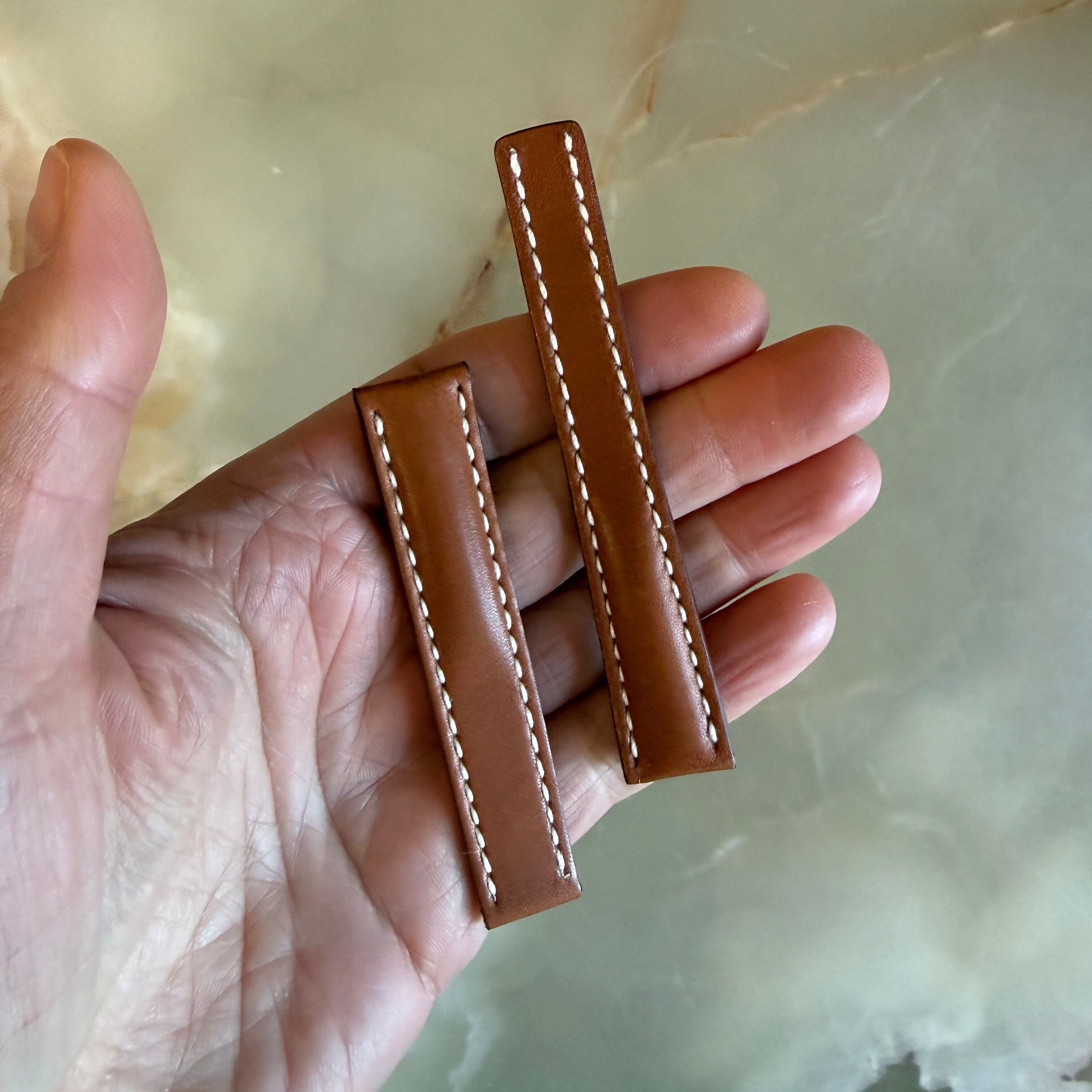 Authentic Breitling Brown Leather Watch Strap Band 16mm 407X