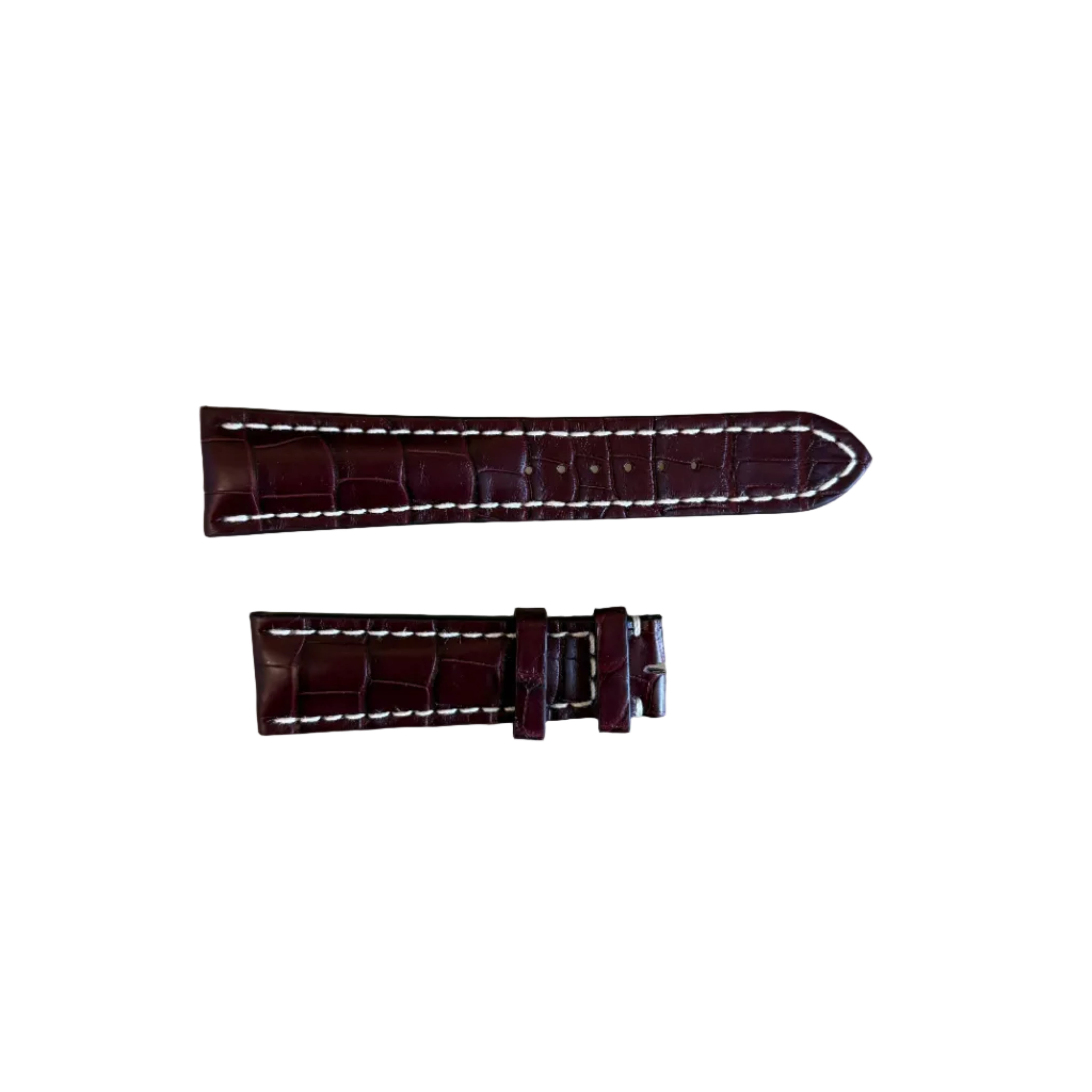 Authentic Breitling Burgundy Crocodile Watch Strap Band 24mm 750P
