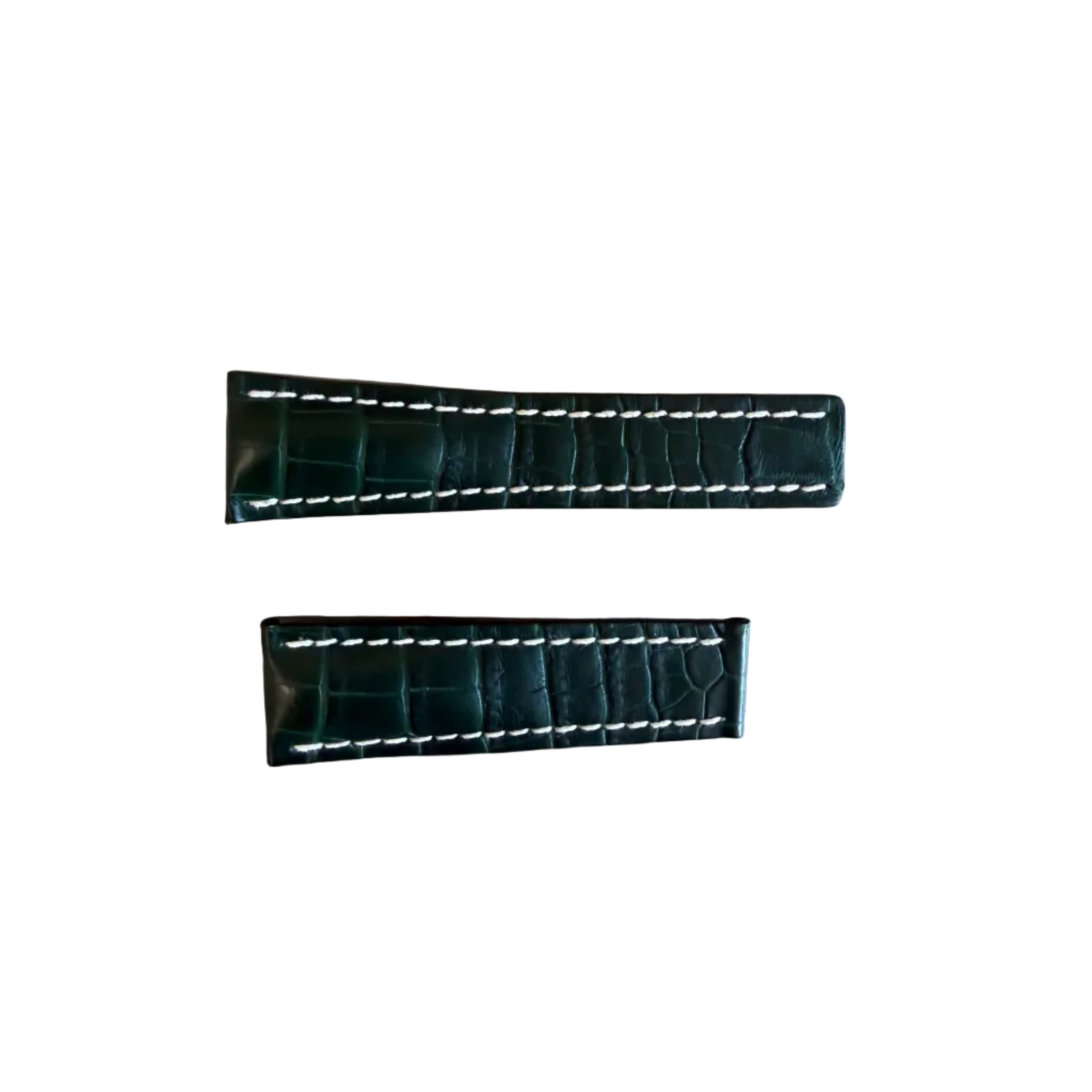 Authentic Breitling Green Crocodile Watch Strap Band 24mm