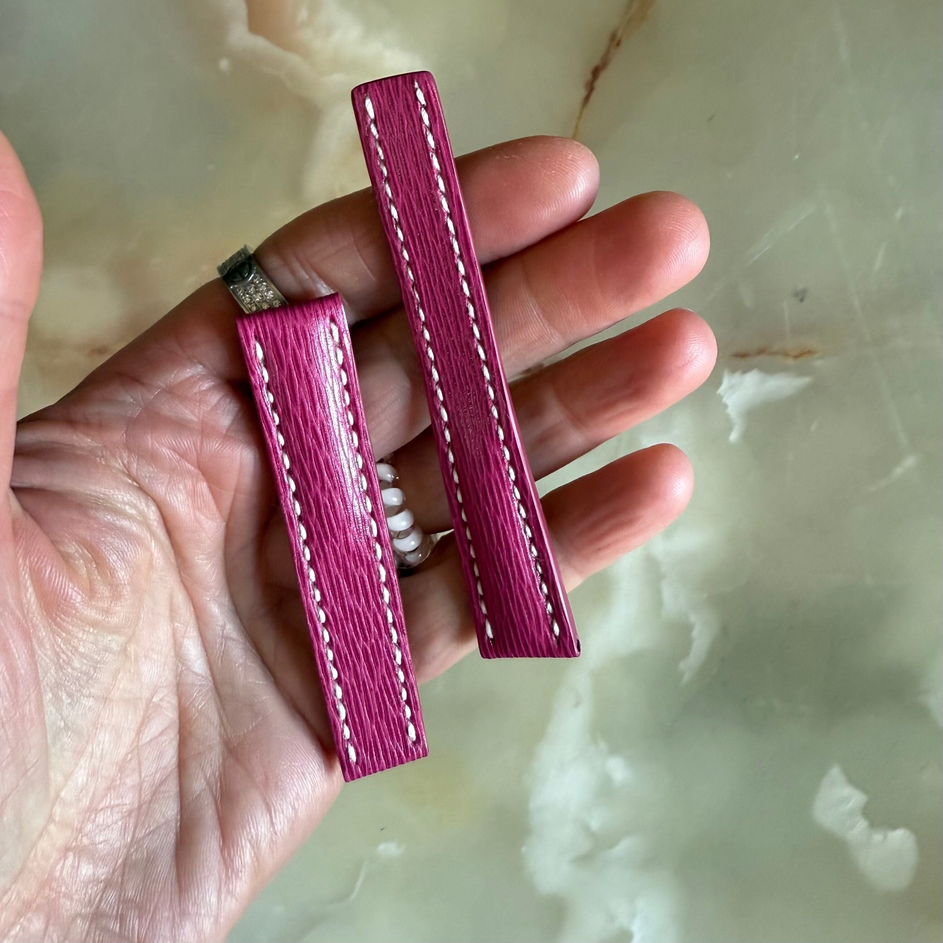 Authentic Breitling Pink Leather Watch Strap Band 267X 16mm