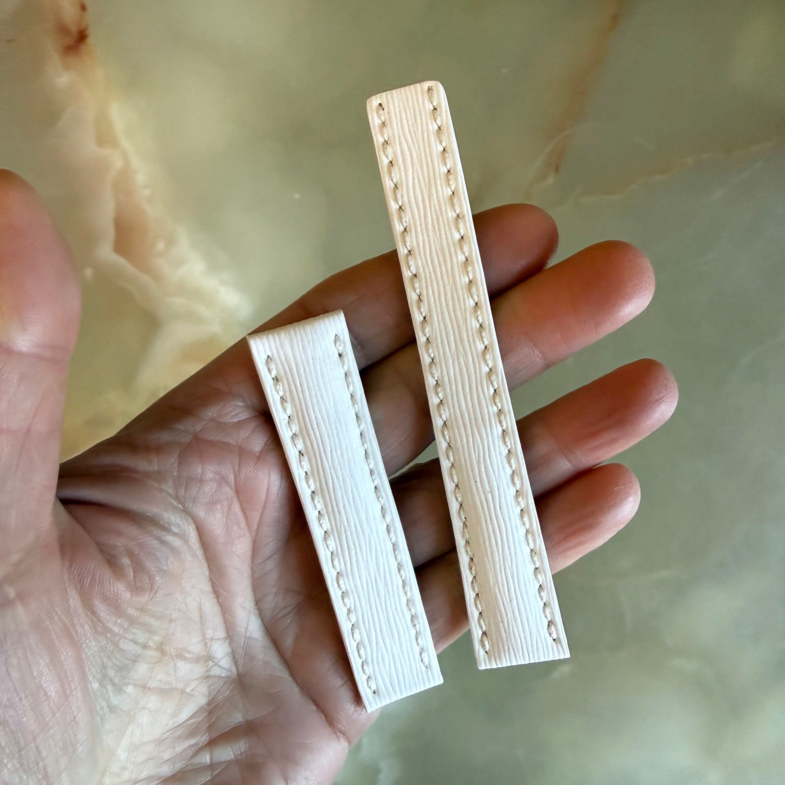 Authentic Breitling White Leather Watch Strap Band 18mm 262X