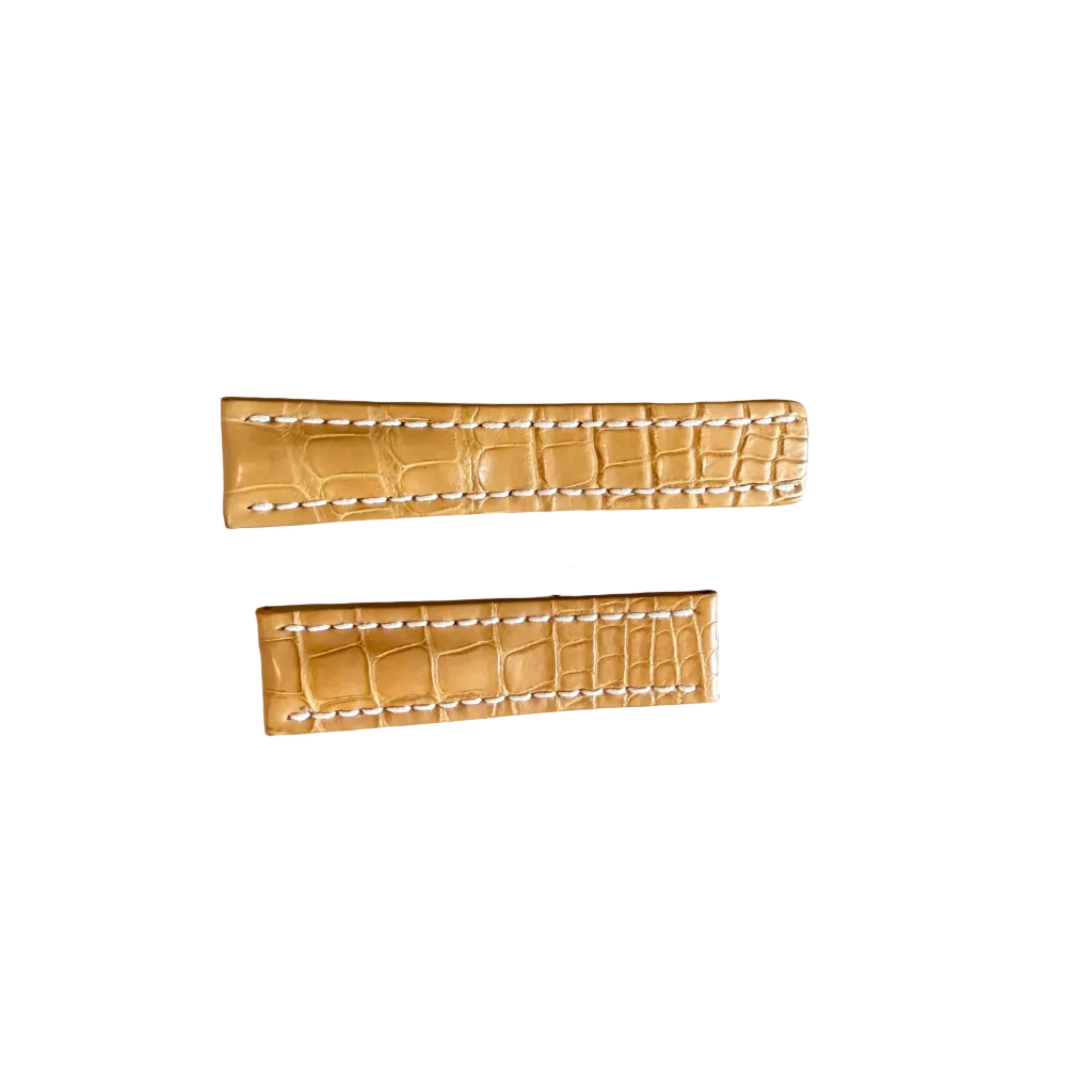 Authentic Breitling Yellow Crocodile Watch Strap Band 22mm