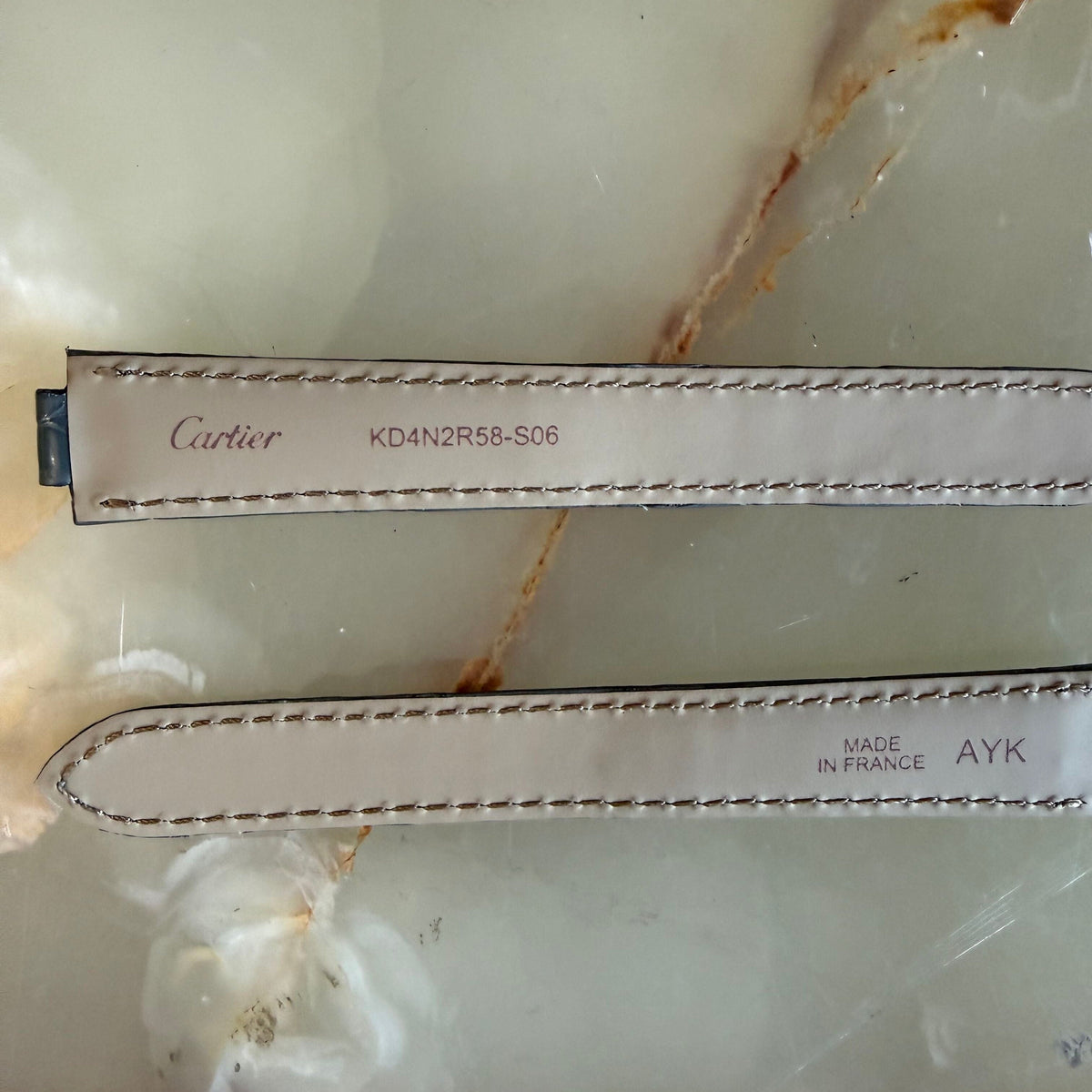 Authentic Cartier Ballon Bleu Grey Alligator Watch Strap Band 16mm KD4N2R58-S06