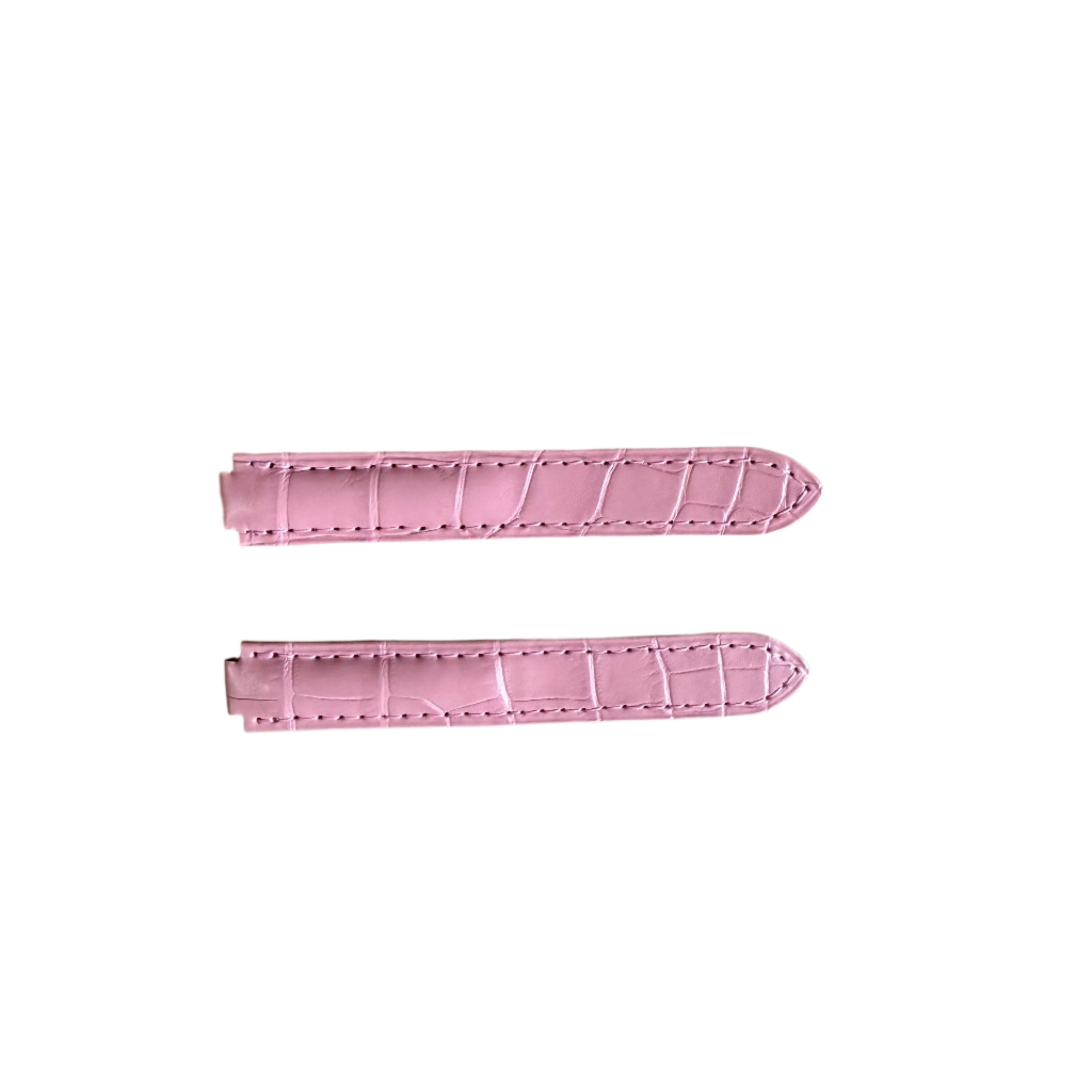 Authentic Cartier Ballon Bleu Pink Alligator Watch Strap Band 15mm KD2GWK80-S06
