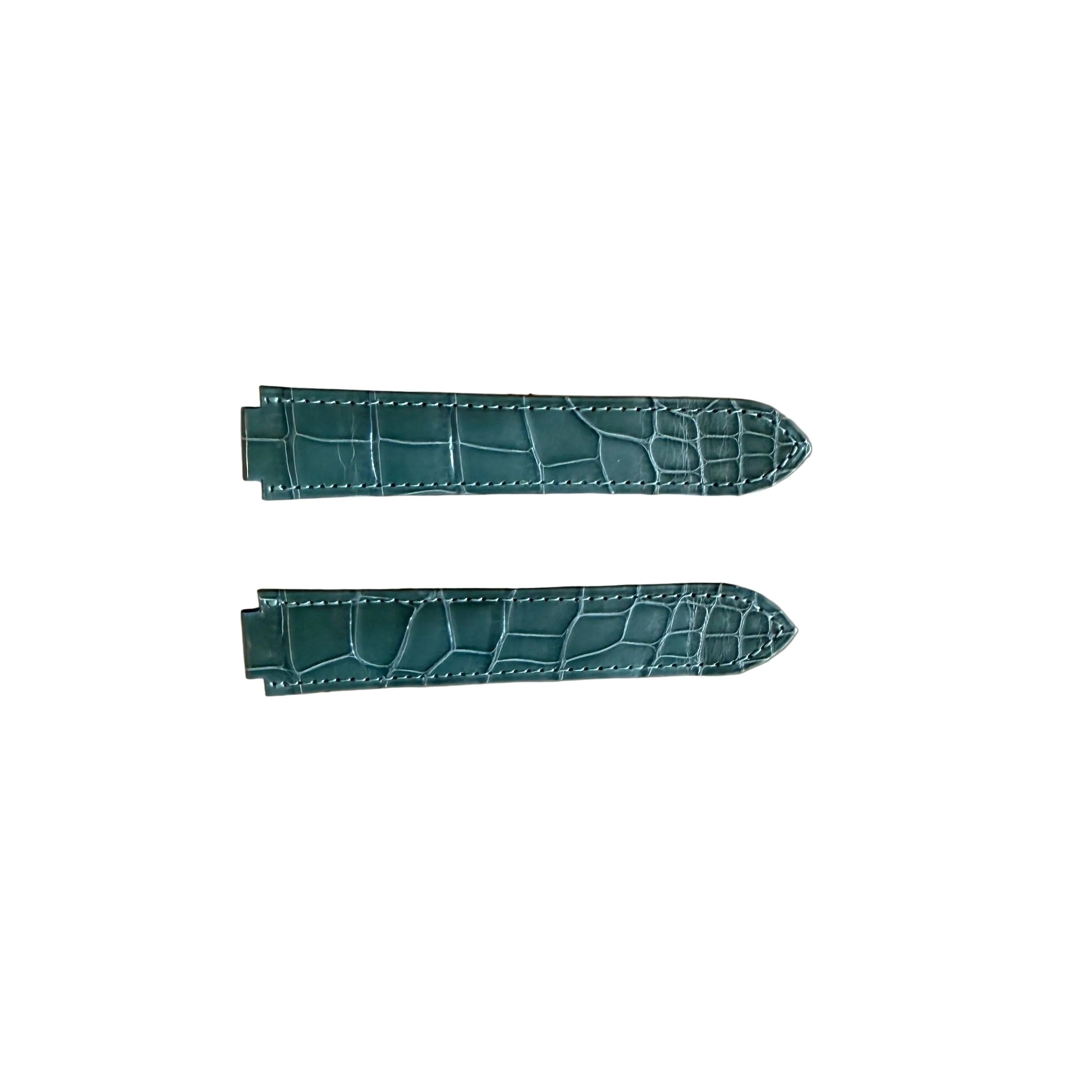 Authentic Cartier Ballon Bleu Teal Alligator Watch Strap Band 20mm KD2JXP85