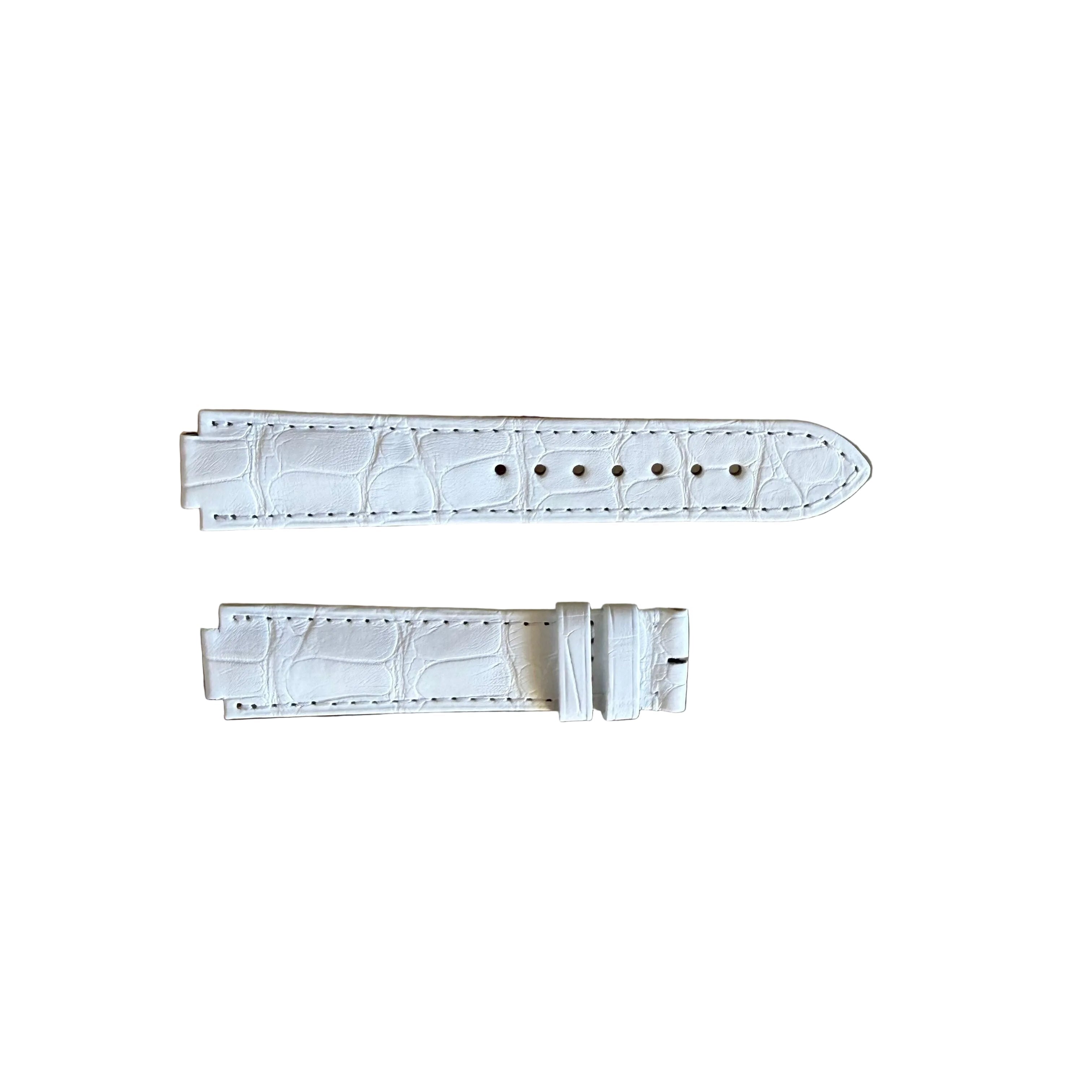 Authentic Cartier Ballon Bleu White Alligator Watch Strap Band 18mm KD2HAK63