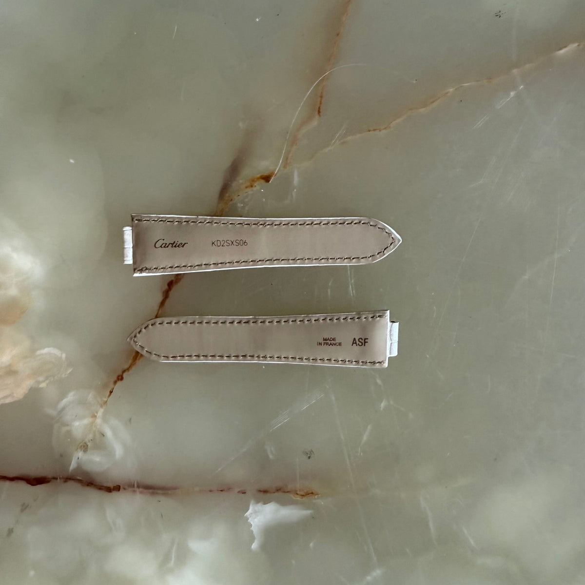 Authentic Cartier Ballon Bleu White Alligator Watch Strap Band 22mm KD2SXS06