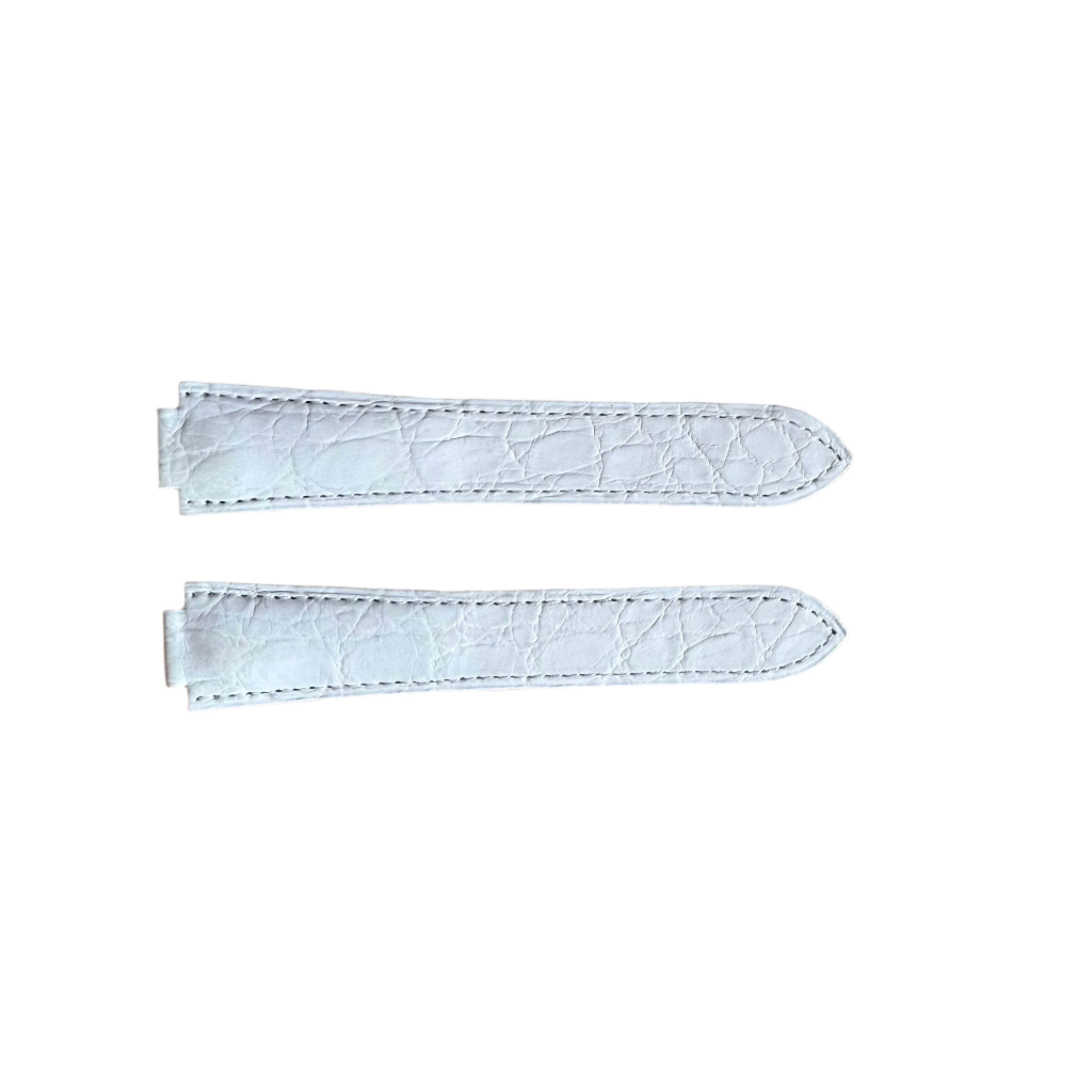 Authentic Cartier Ballon Bleu White Caiman Alligator Watch Strap Band 22mm