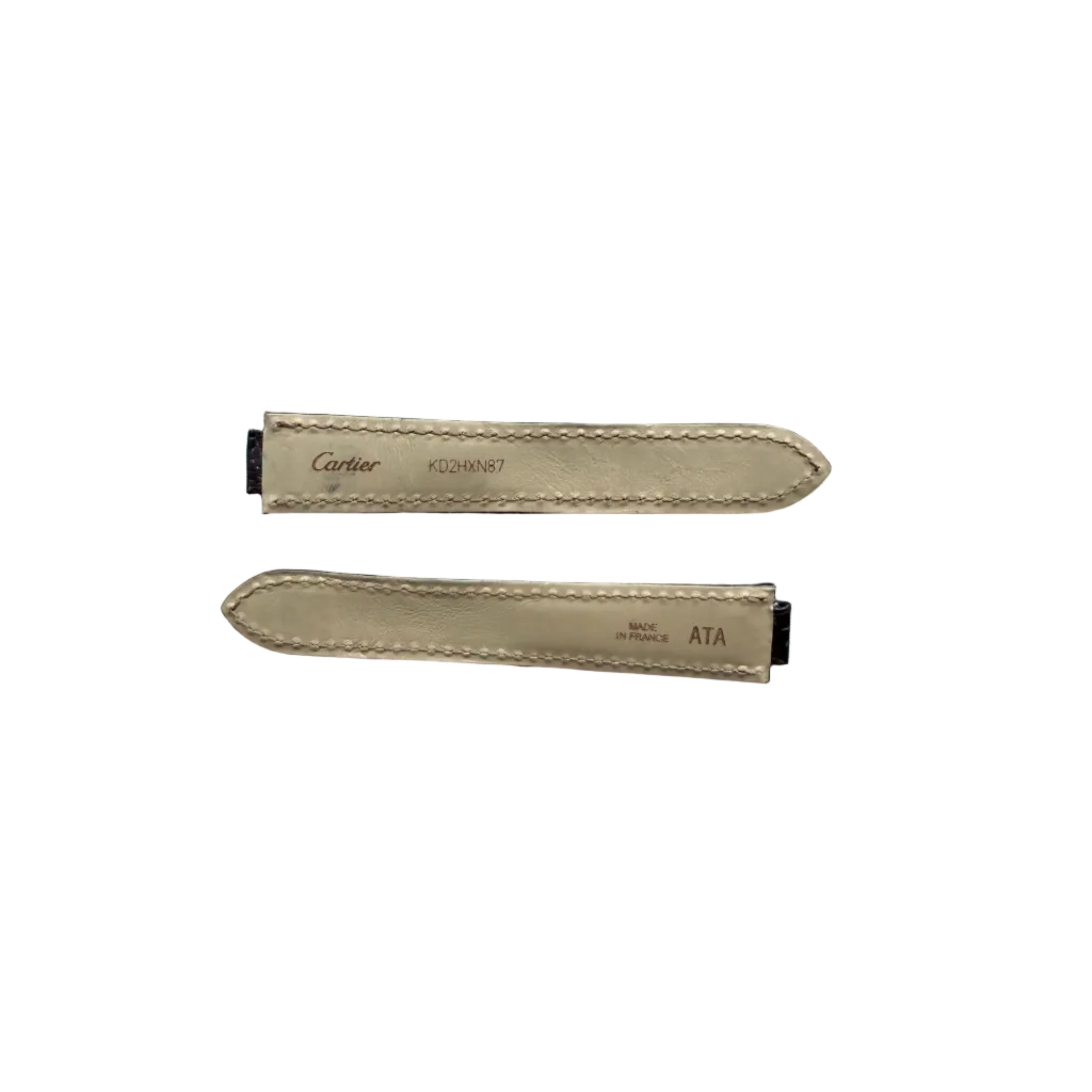 Authentic Cartier Balloon Bleu Brown Alligator Watch Strap Band 18mm KD2HXN87