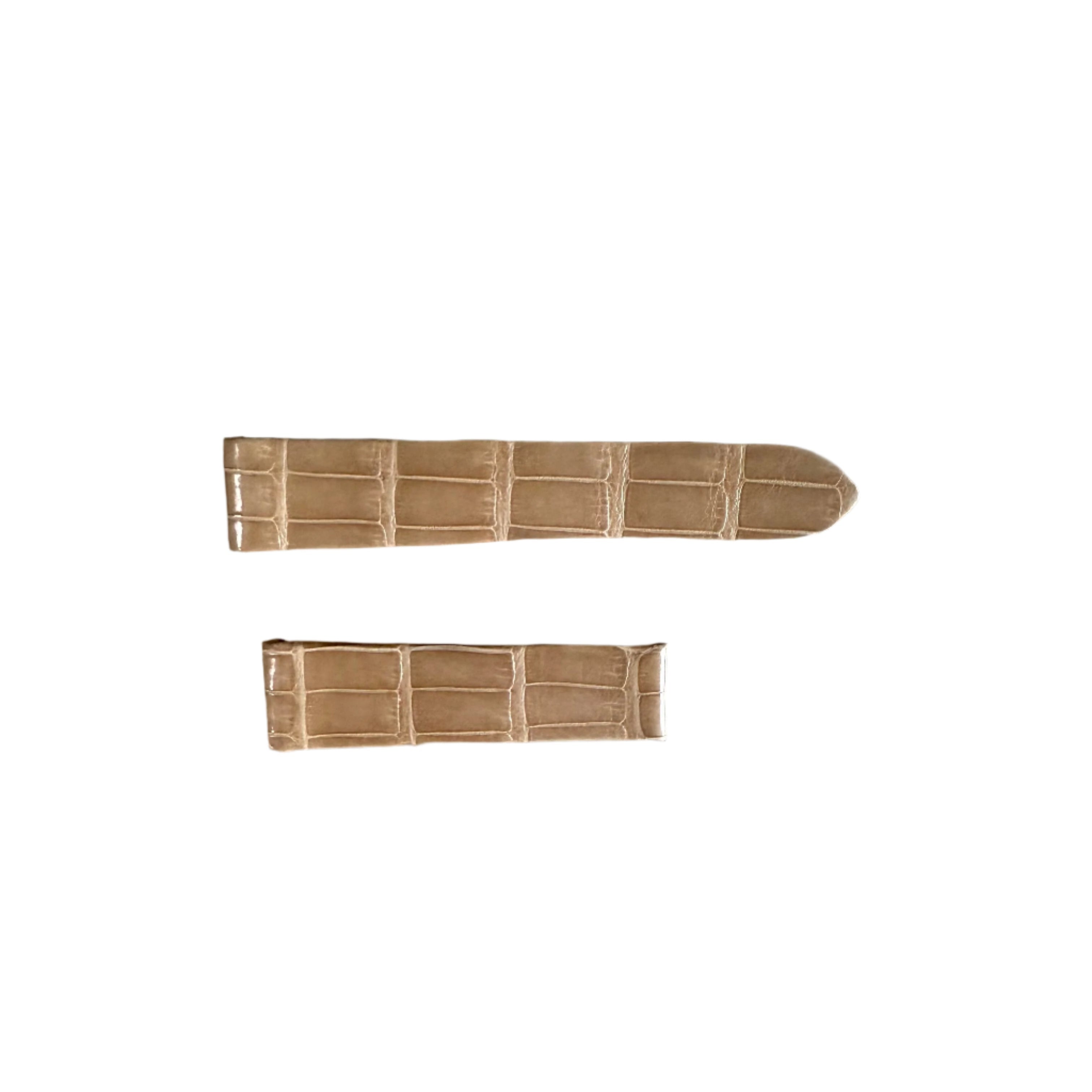 Authentic Cartier Beige Alligator Watch Strap Band 19mm KD1LSN94