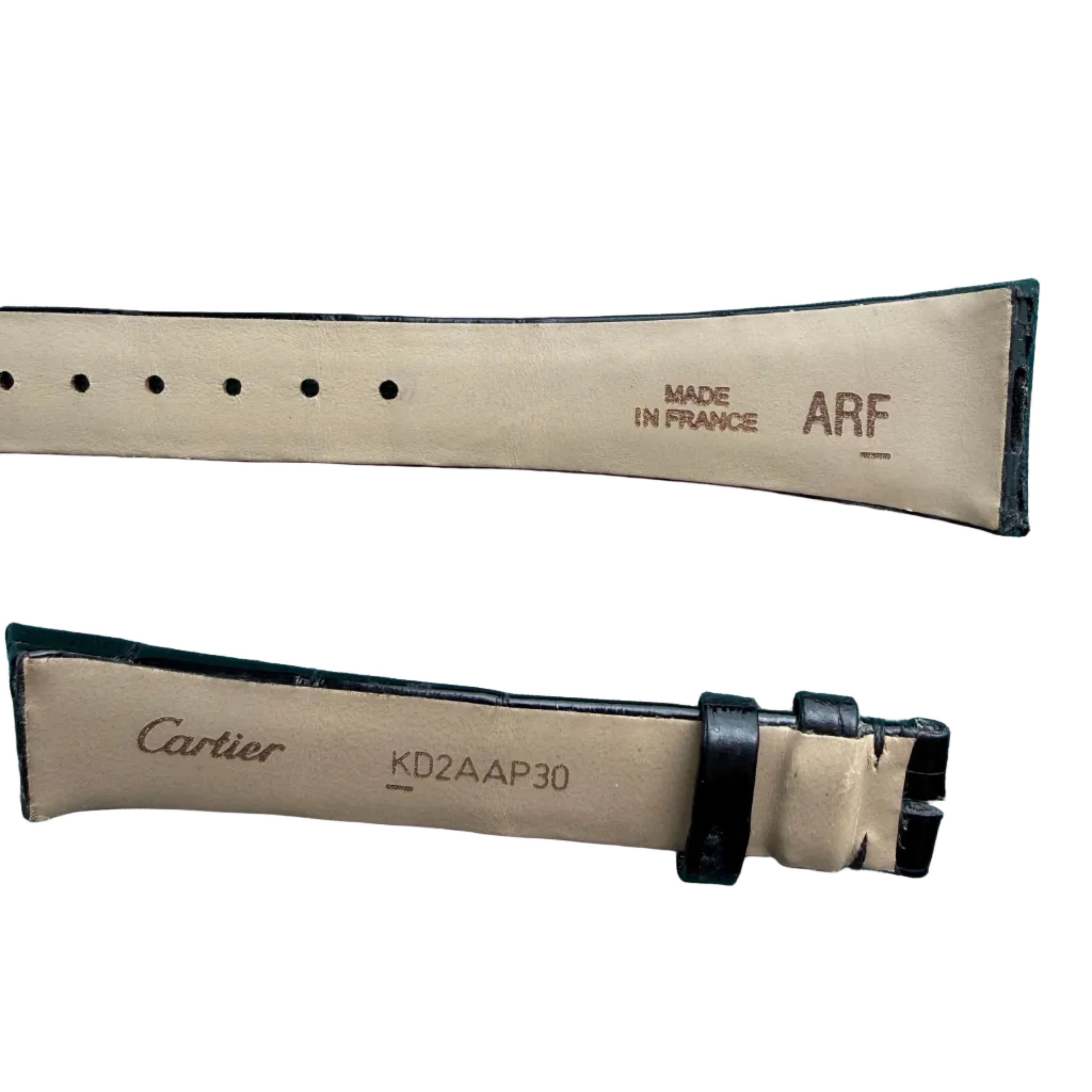 Authentic Cartier Black Alligator Quick Release Watch Strap Band 15.50mm