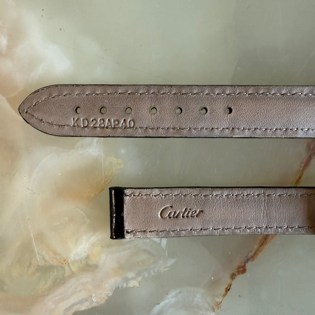Authentic Cartier Black Alligator Watch Strap Band 13mm