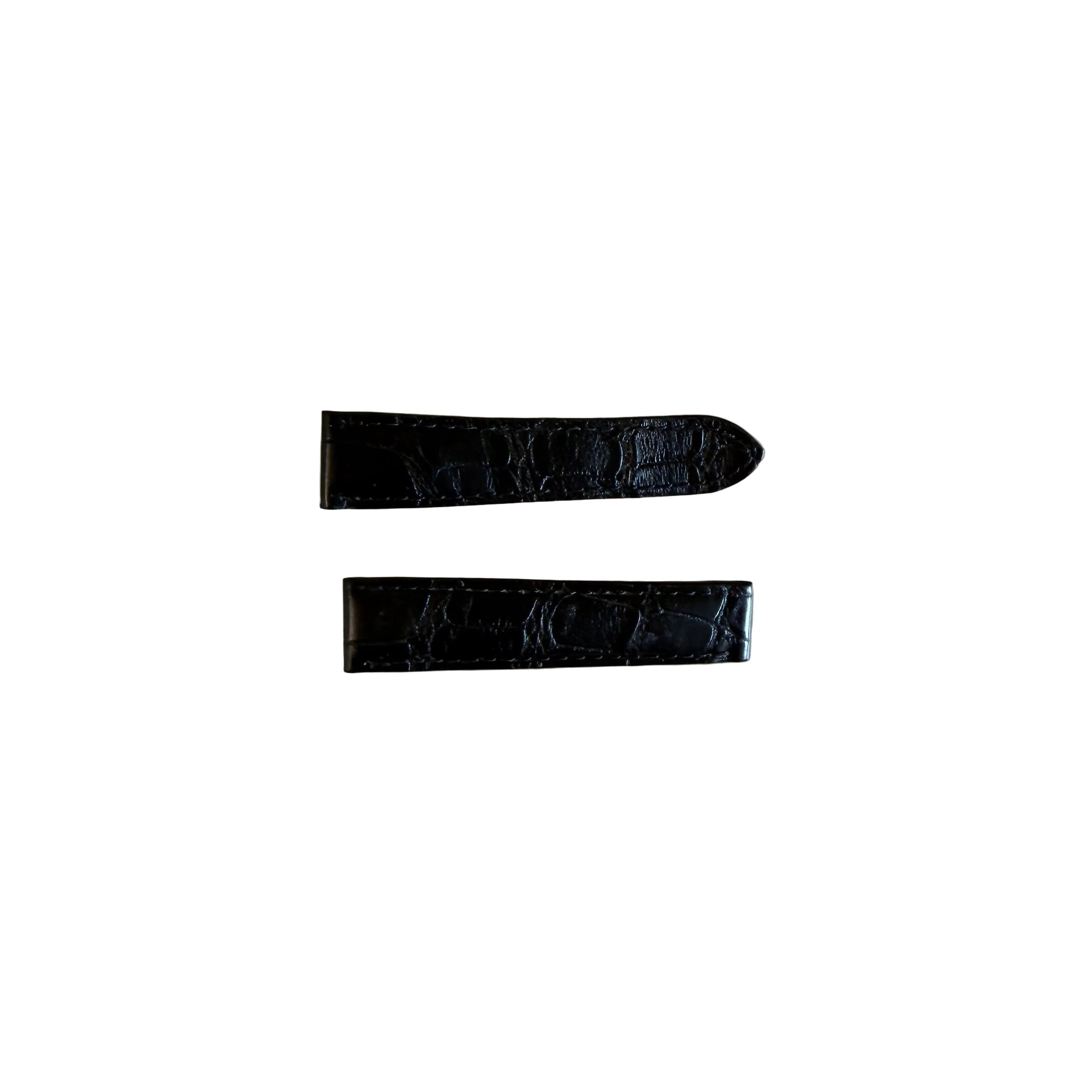Authentic Cartier Black Alligator Watch Strap Band 16mm KD02ZK97-S06