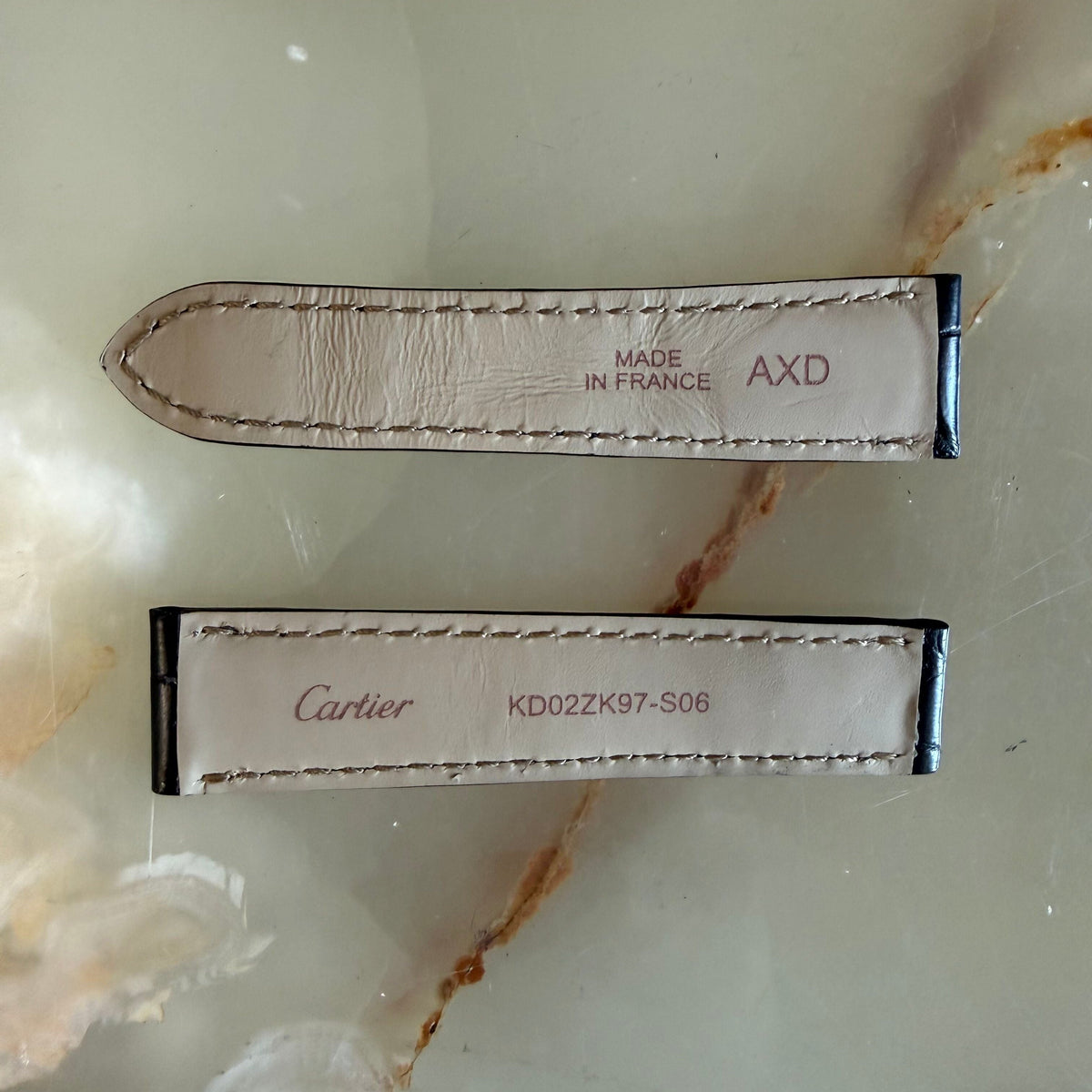 Authentic Cartier Black Alligator Watch Strap Band 16mm KD02ZK97-S06