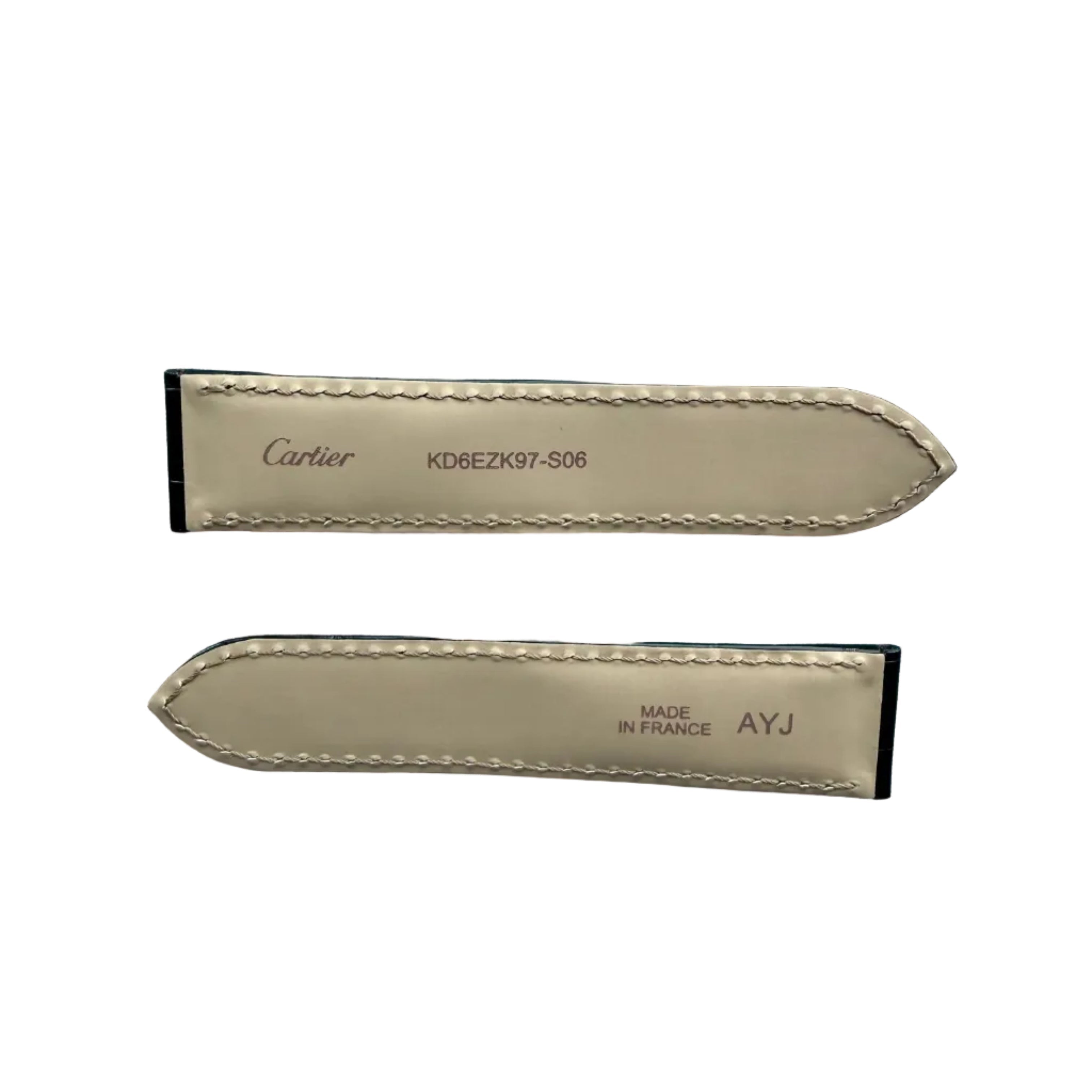 Authentic Cartier Black Alligator Watch Strap Band 18.65mm KD6EZK97-S06