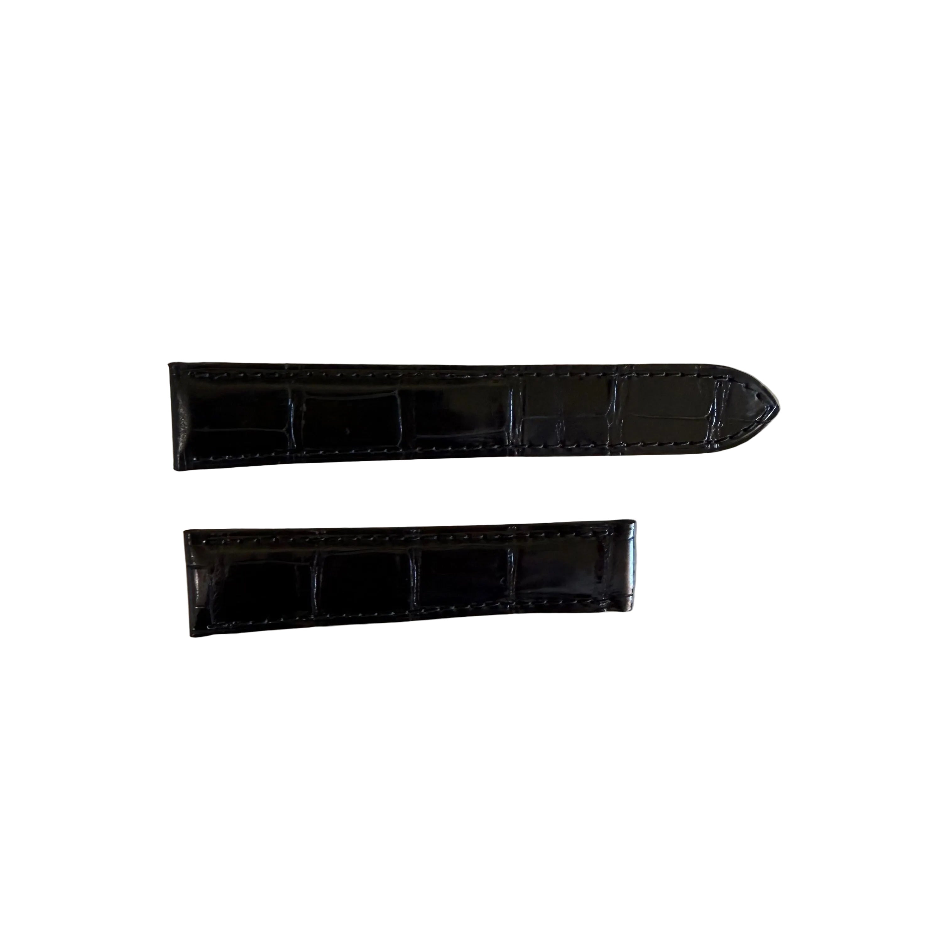 Authentic Cartier Black Alligator Watch Strap Band 20mm KD18I037